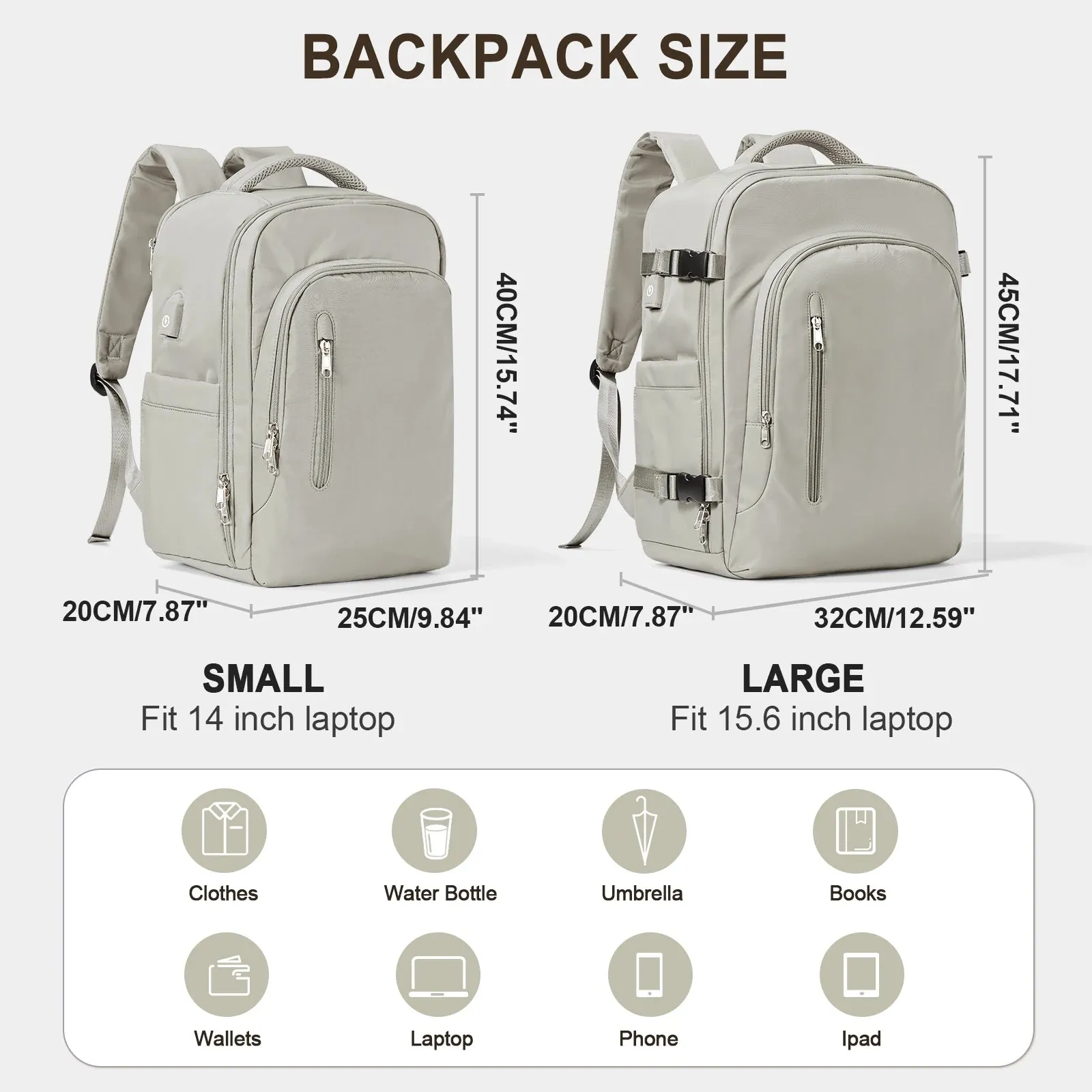 Large Capacity Travel Laptop Backpack for Women & Men