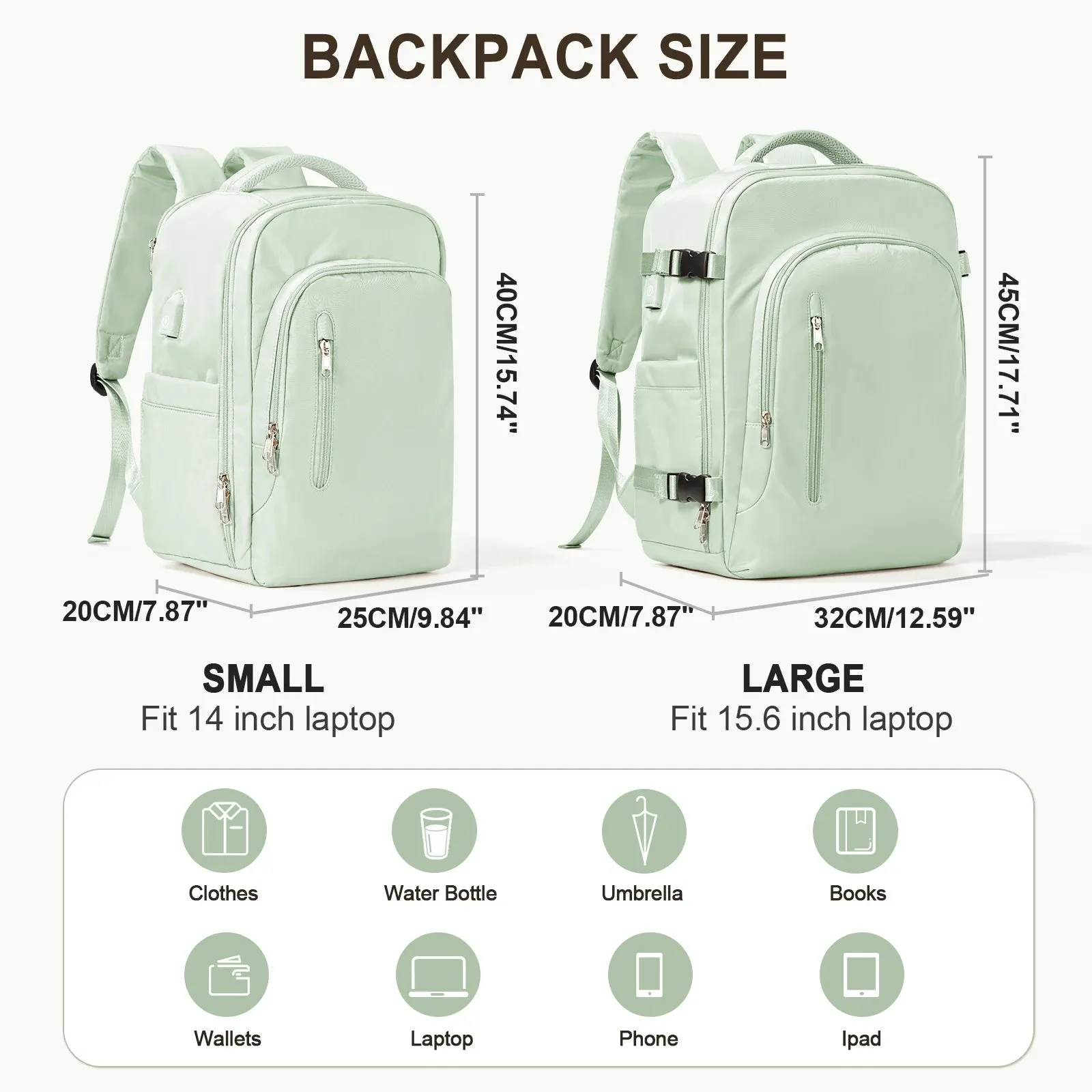 Large Capacity Travel Laptop Backpack for Women & Men