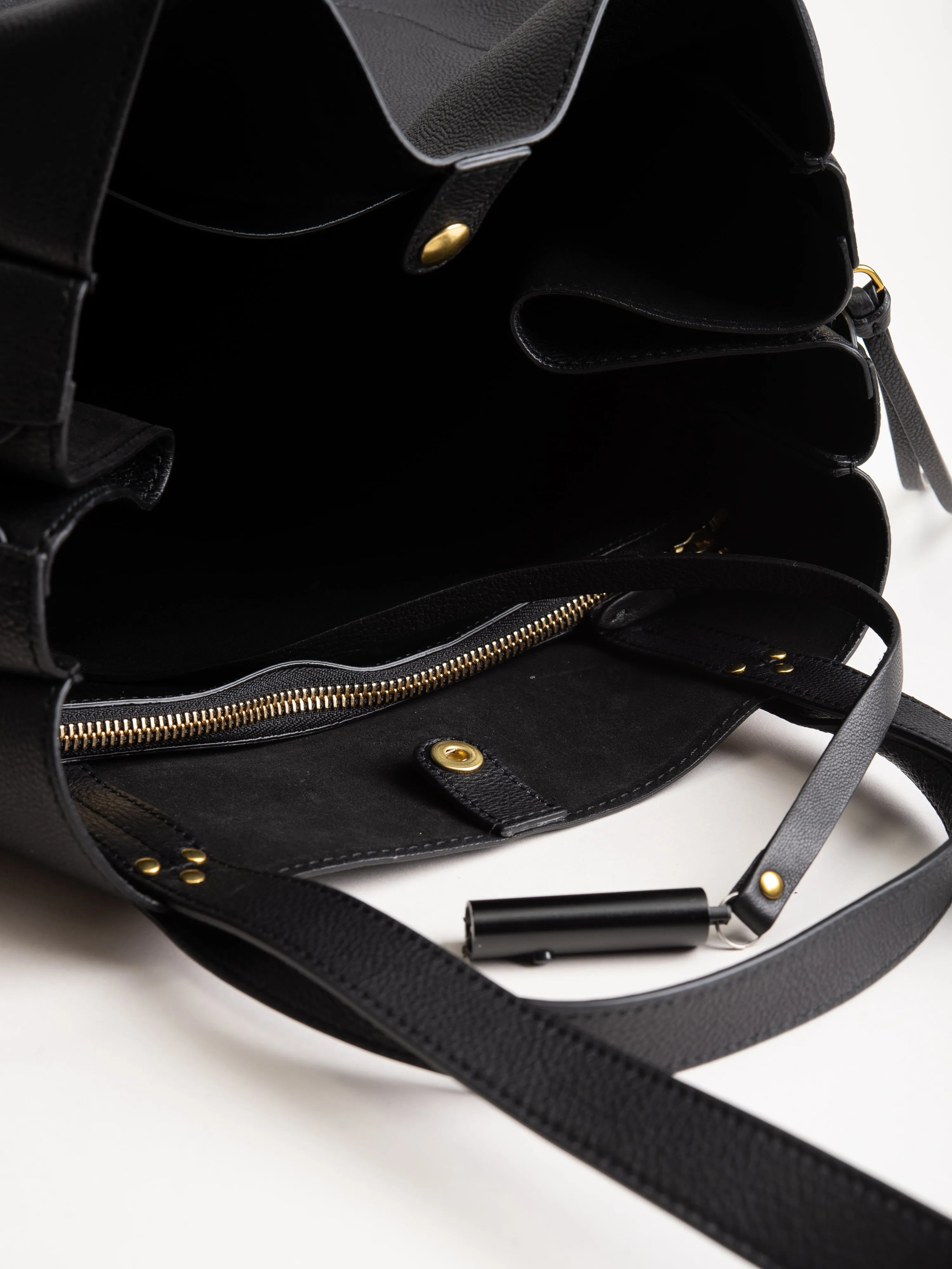 large georges tote - noir brass