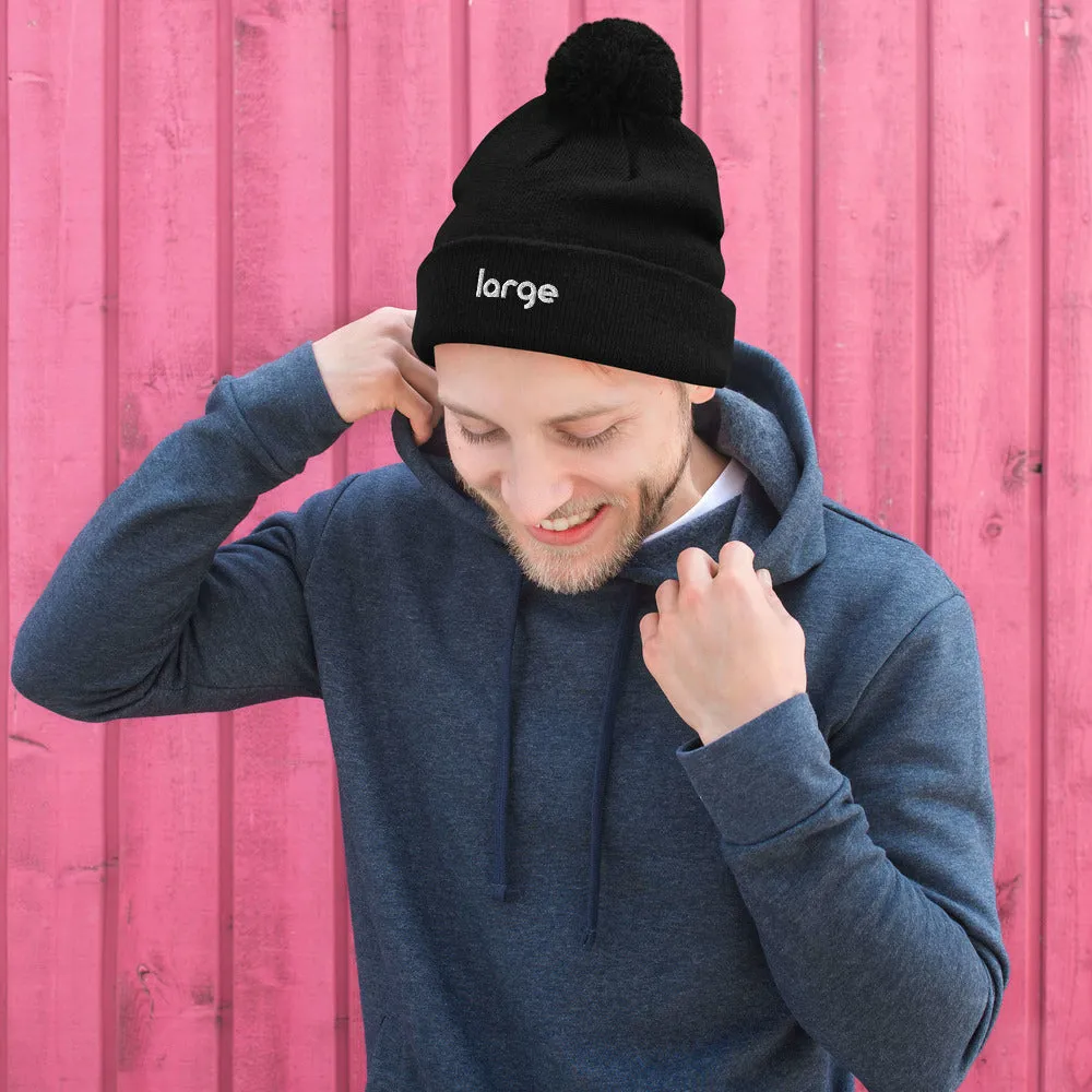 Large Music Pom-Pom Beanie