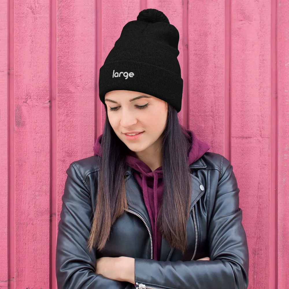 Large Music Pom-Pom Beanie