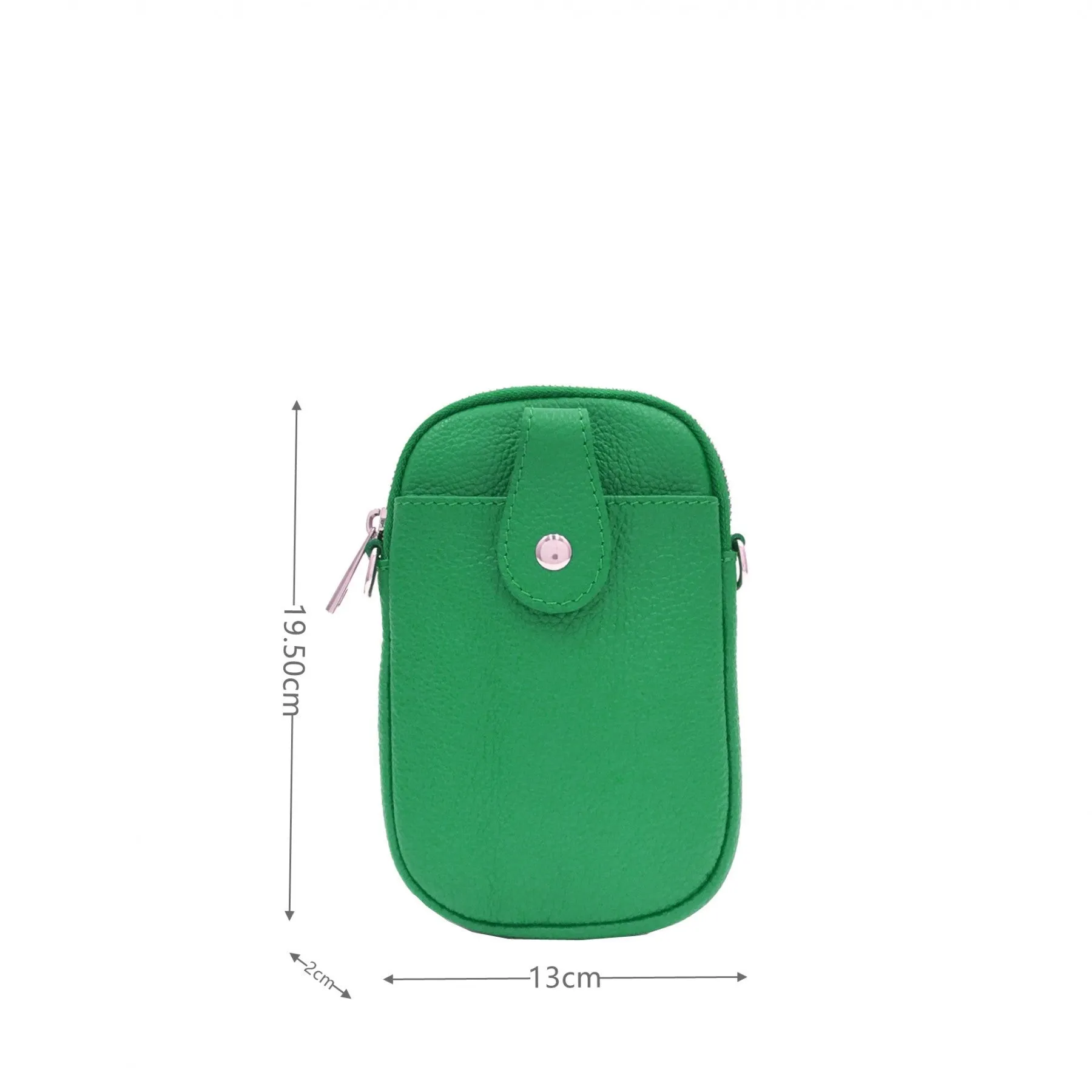 Leather Front Pocket Phone Pouch Crossbody bag in Red