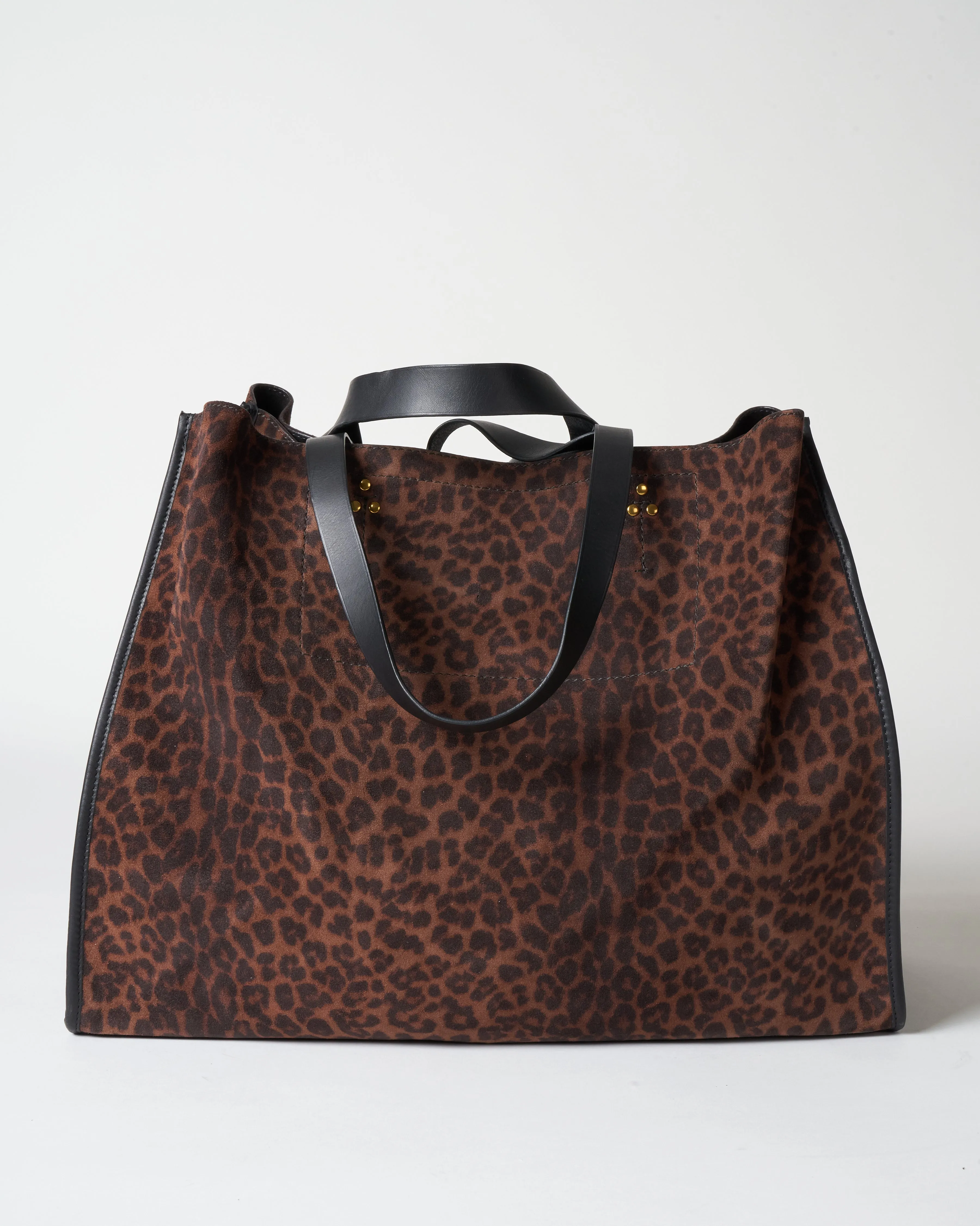 leon l tote - leopard natural