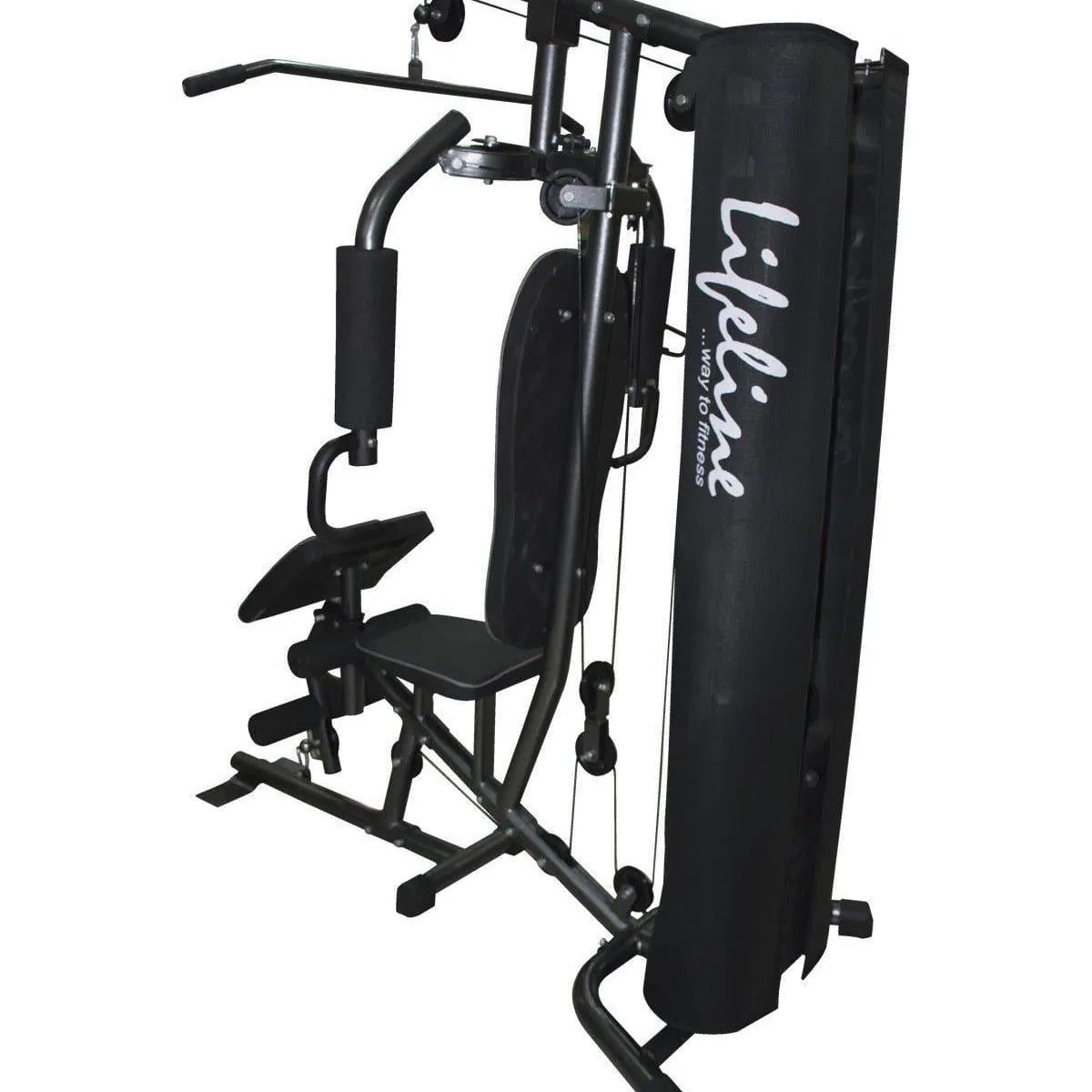 Lifeline Home Gym Machine Deluxe 005 For Workout At Home Bundles With Chest Expander, Gym Gloves and Exercise Curve Bench 5501A || Available on EMI
