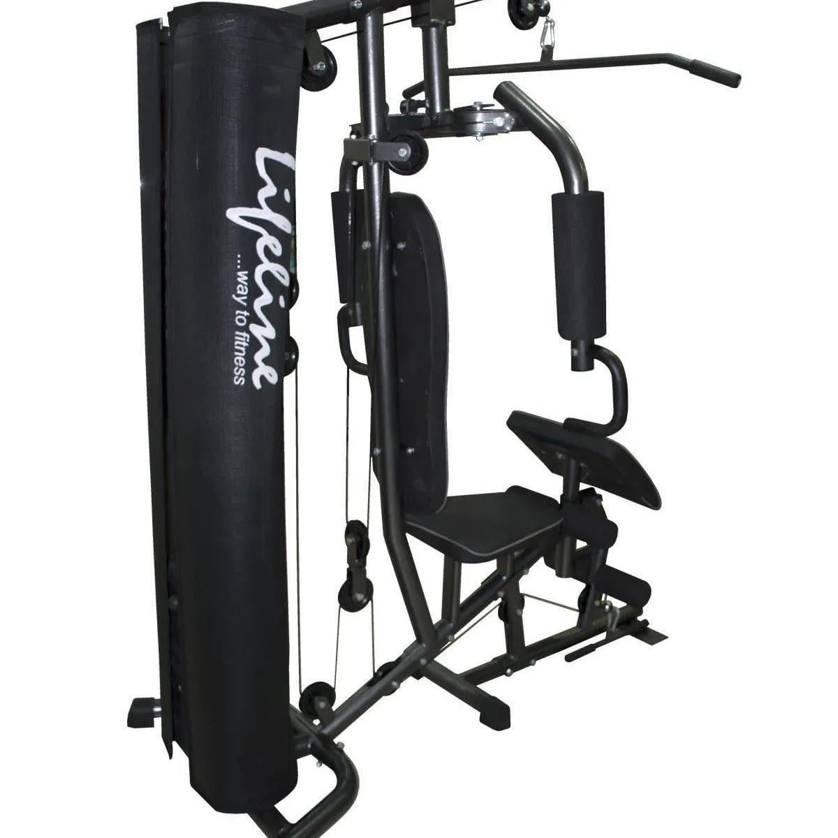 Lifeline Home Gym Machine Deluxe 005 For Workout At Home Bundles With Chest Expander, Gym Gloves and Exercise Curve Bench 5501A || Available on EMI
