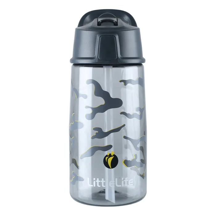 Littlelife Kids Flip Top Water Bottle L15150 Camo