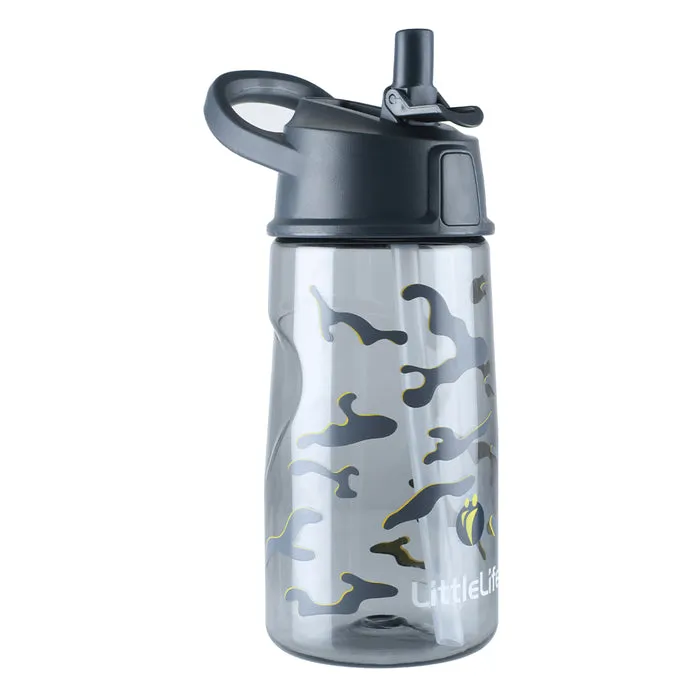 Littlelife Kids Flip Top Water Bottle L15150 Camo