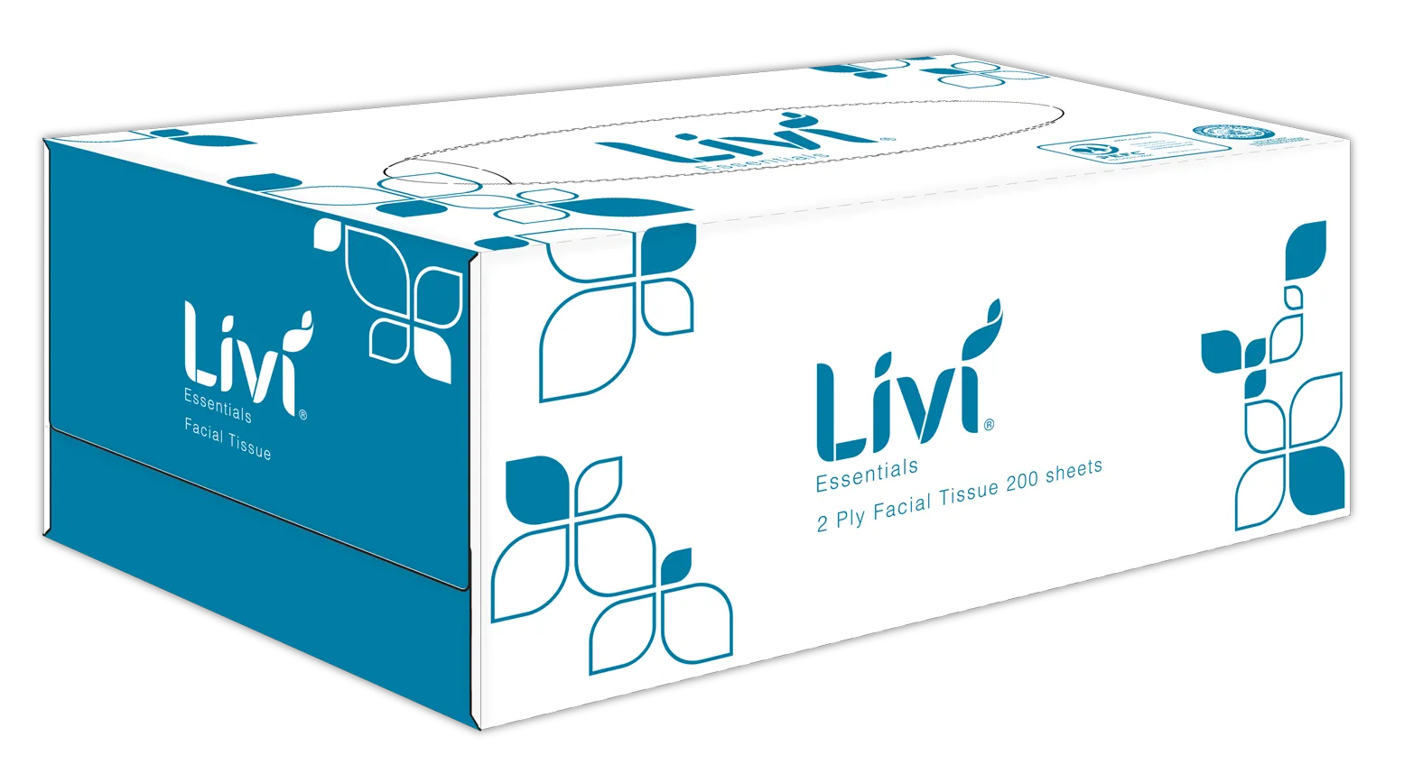 Livi Facial Box 200s x 5 Box x 8 Bundles 2 Ply