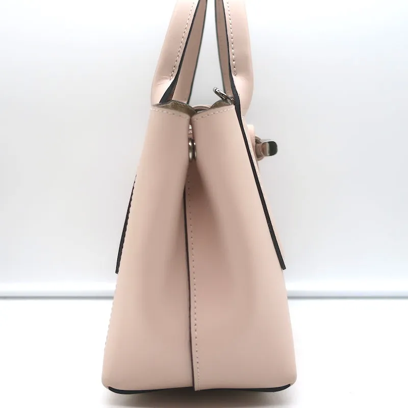 Longchamp Roseau Small Crossbody Tote Bag Light Pink Leather
