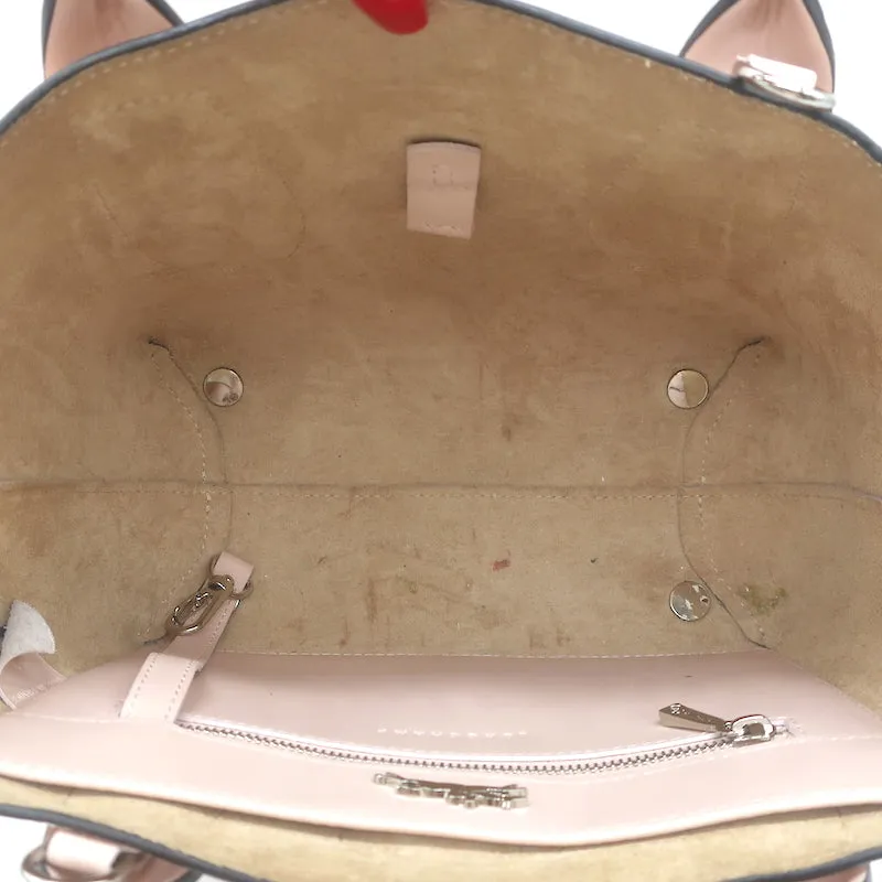 Longchamp Roseau Small Crossbody Tote Bag Light Pink Leather