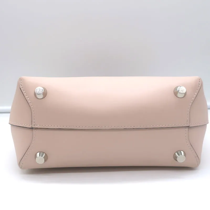 Longchamp Roseau Small Crossbody Tote Bag Light Pink Leather