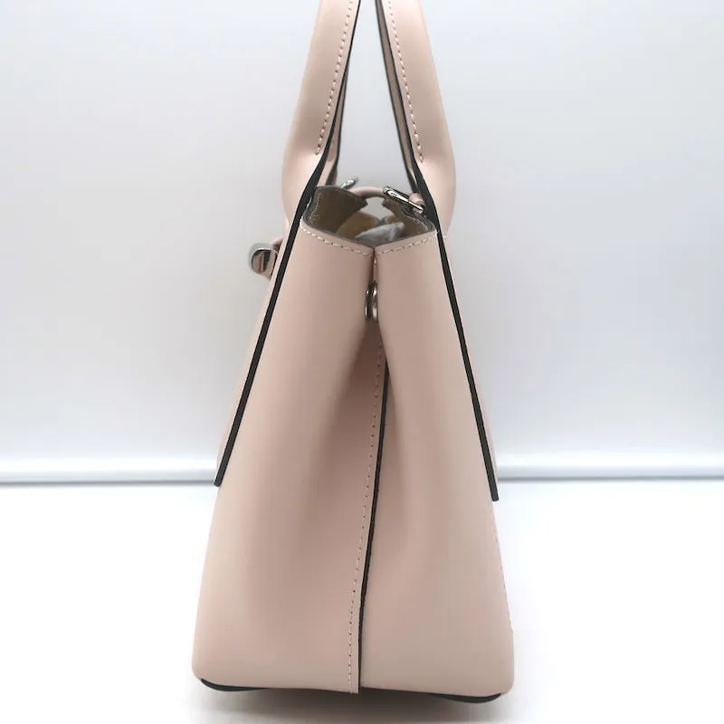 Longchamp Roseau Small Crossbody Tote Bag Light Pink Leather