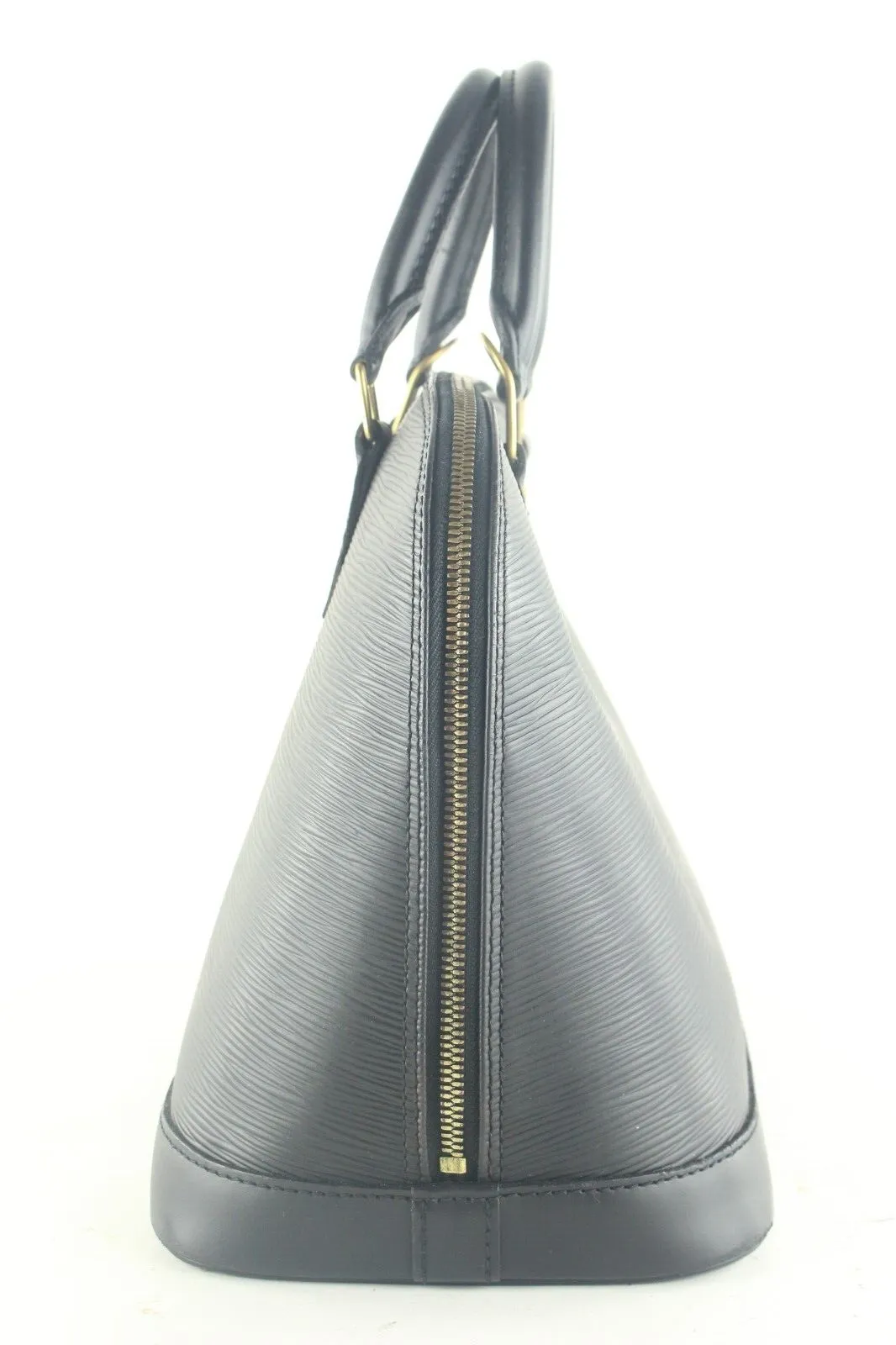 Louis Vuitton Black Epi Alma PM Leather Satchel Handbag 5LV1023K