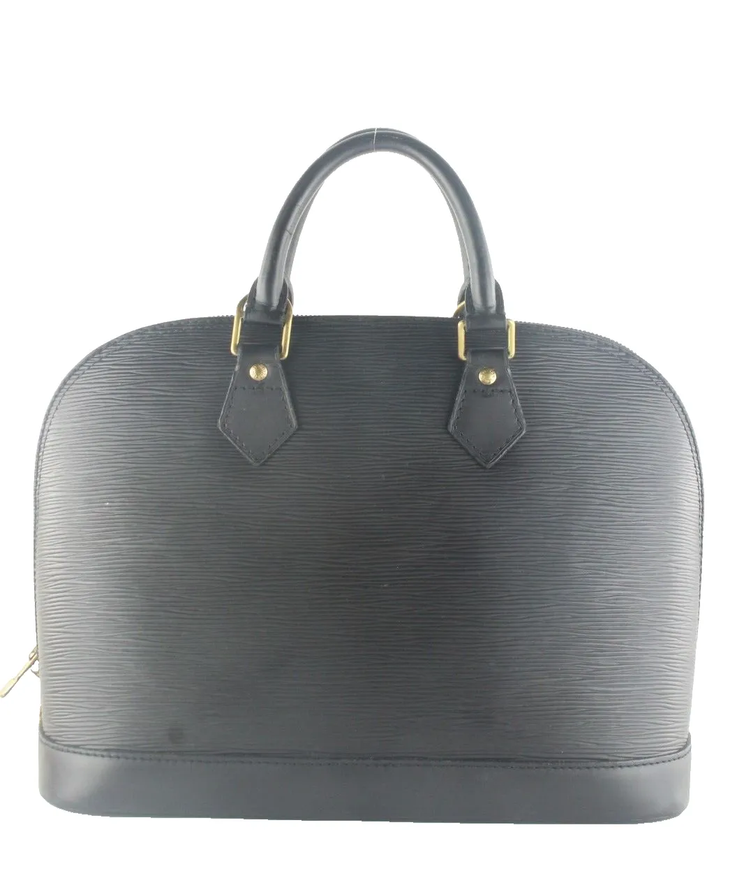 Louis Vuitton Black Epi Alma PM Leather Satchel Handbag 5LV1023K