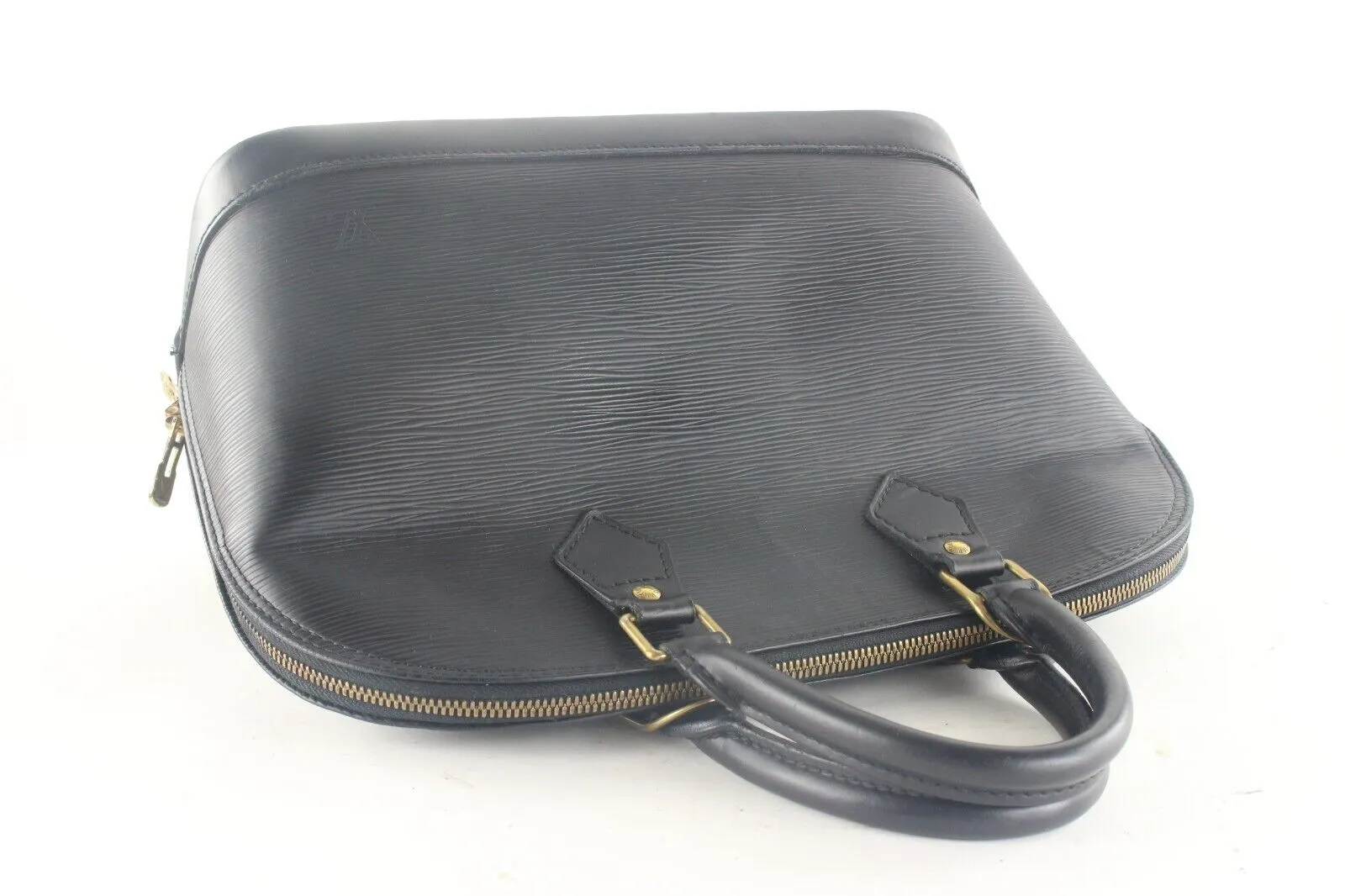 Louis Vuitton Black Epi Alma PM Leather Satchel Handbag 5LV1023K