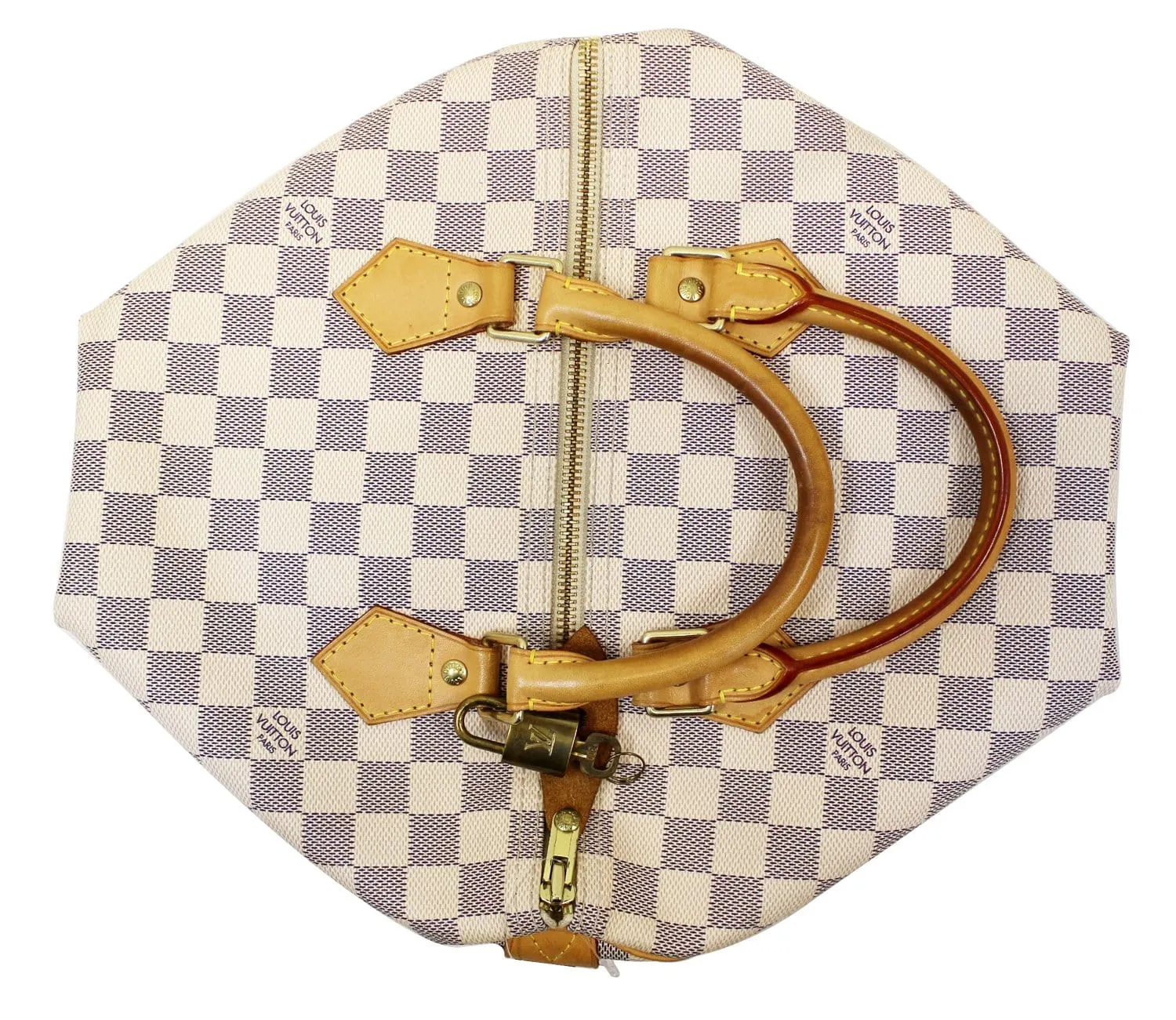 LOUIS VUITTON Damier Azur Speedy 30 Satchel Bag