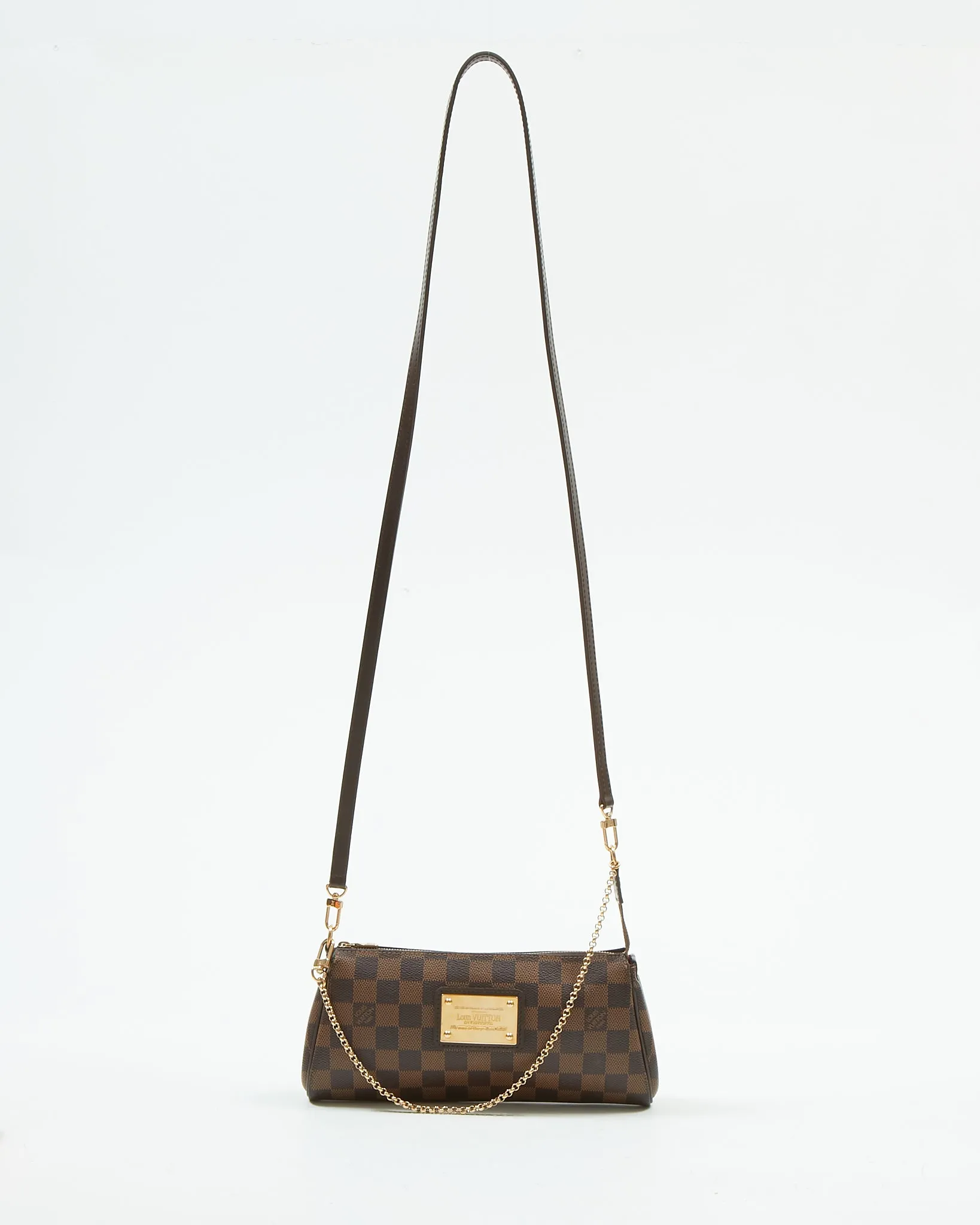 Louis Vuitton Damier Ebene Canvas Eva Clutch Bag