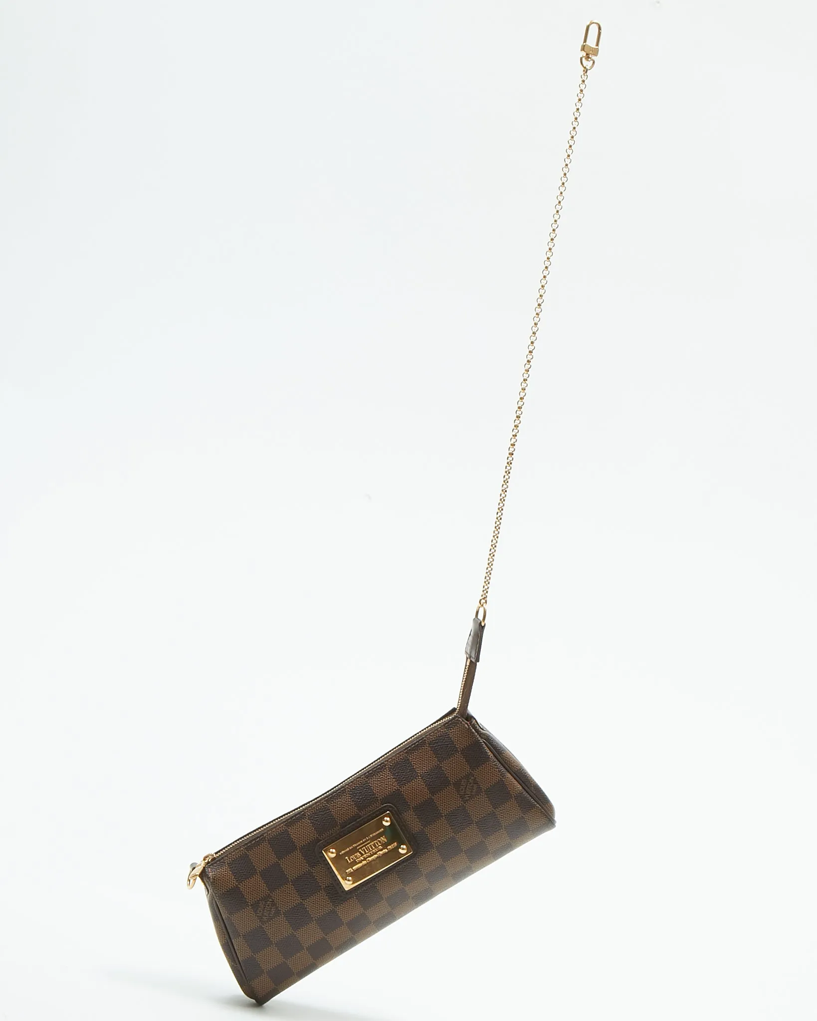 Louis Vuitton Damier Ebene Canvas Eva Clutch Bag
