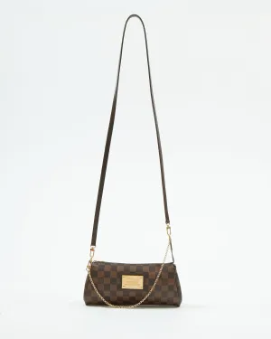 Louis Vuitton Damier Ebene Canvas Eva Clutch Bag