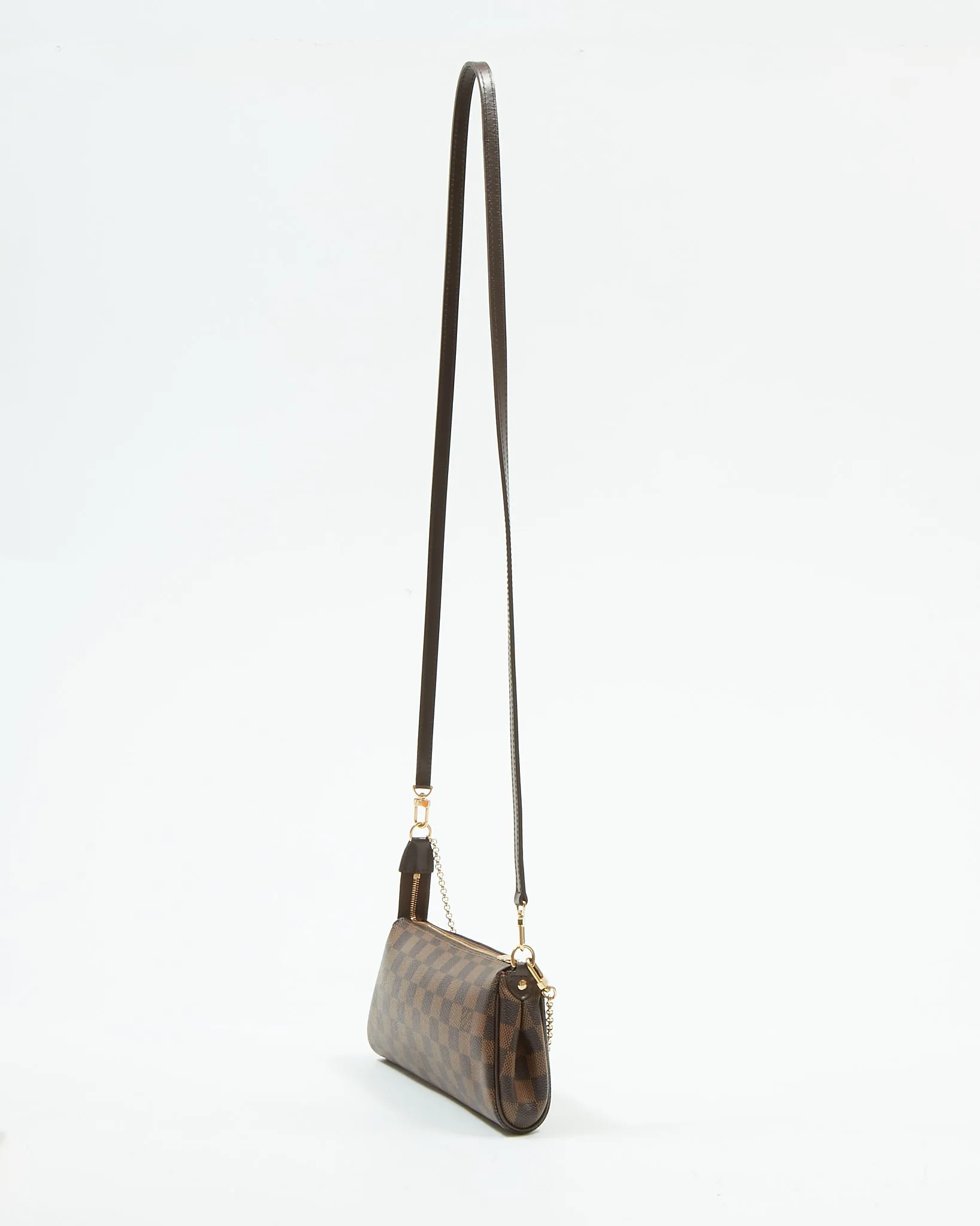 Louis Vuitton Damier Ebene Canvas Eva Clutch Bag