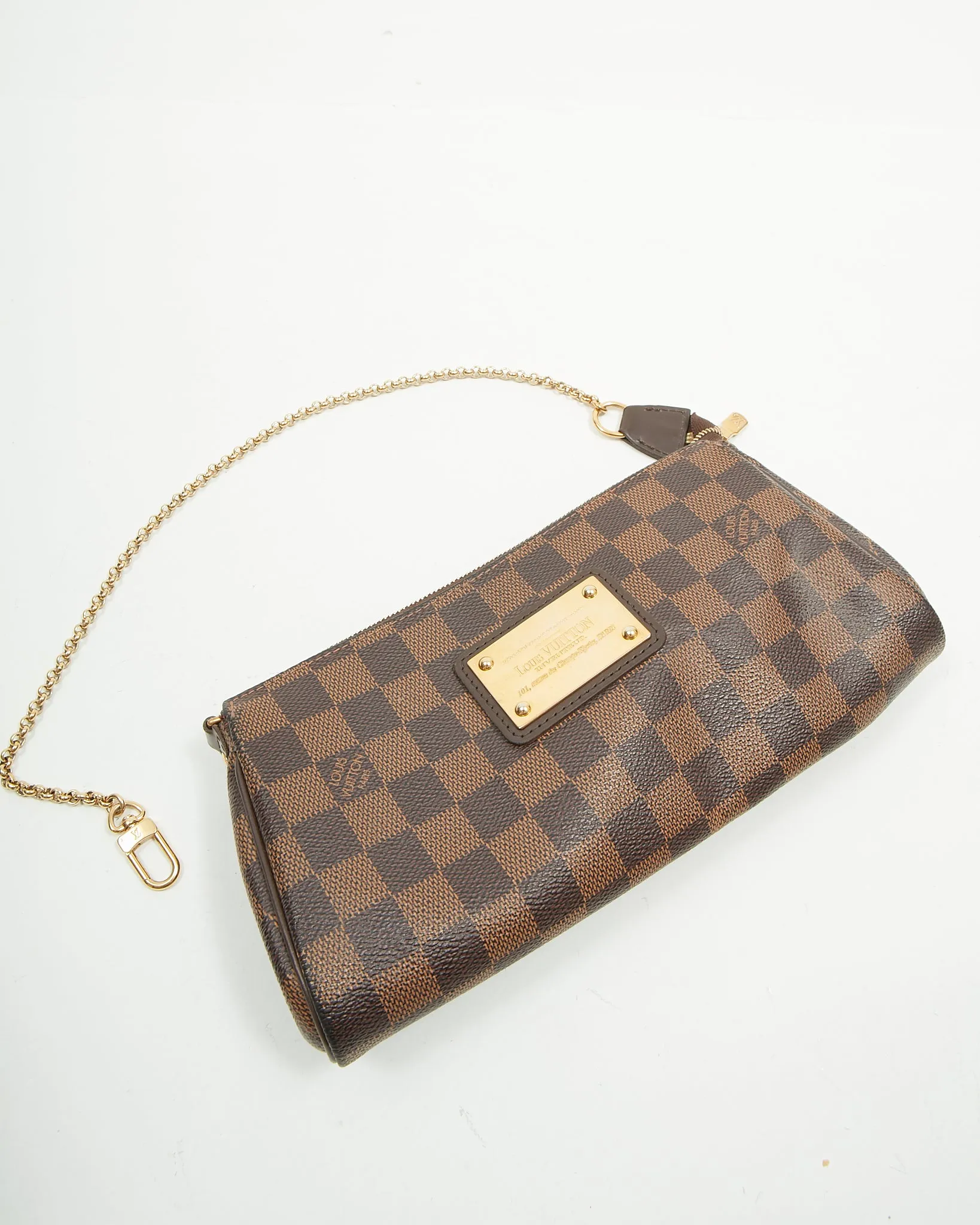 Louis Vuitton Damier Ebene Canvas Eva Clutch Bag