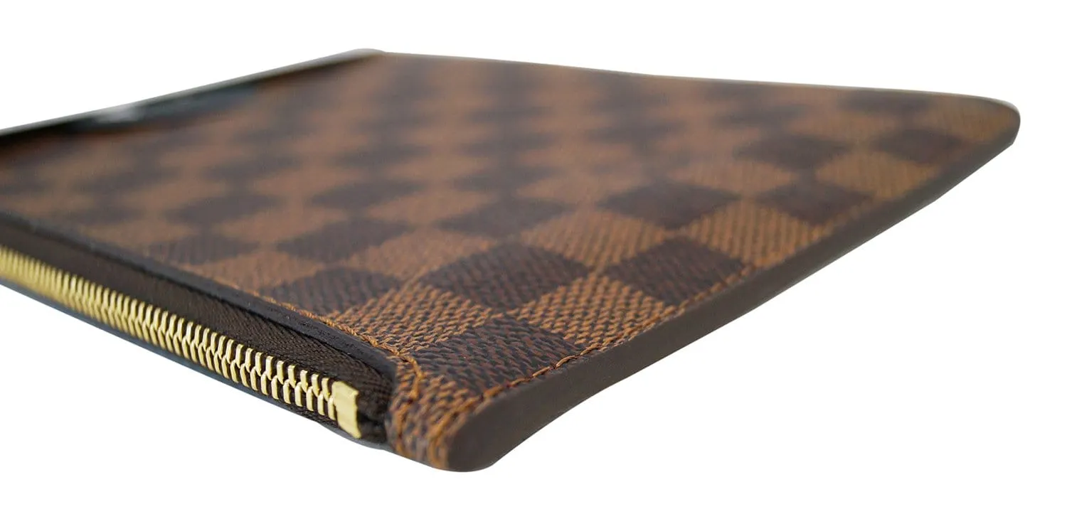 LOUIS VUITTON Damier Ebene Neverfull GM Pochette Wristlet Clutch
