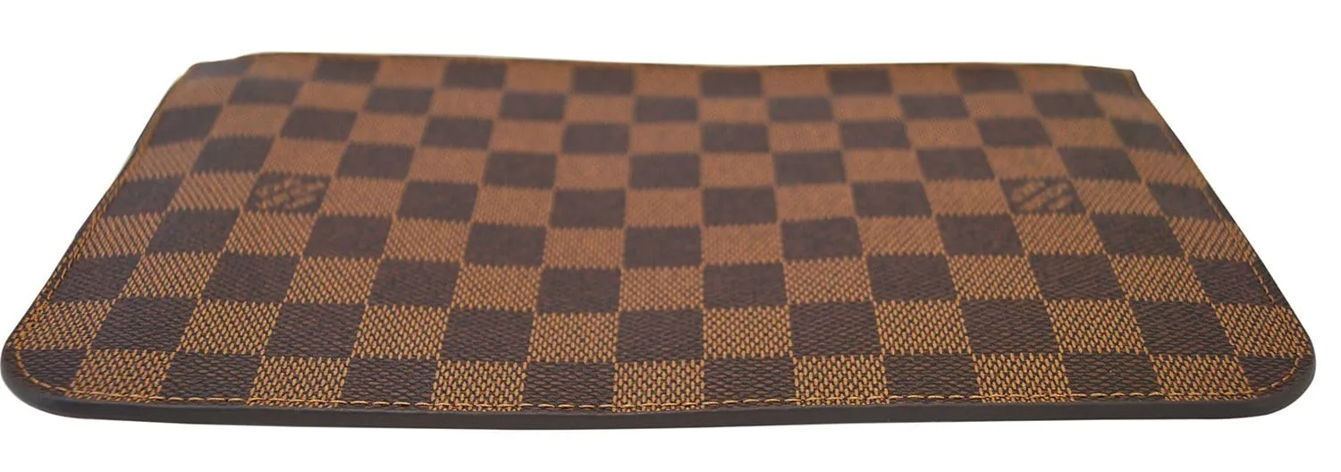 LOUIS VUITTON Damier Ebene Neverfull GM Pochette Wristlet Clutch