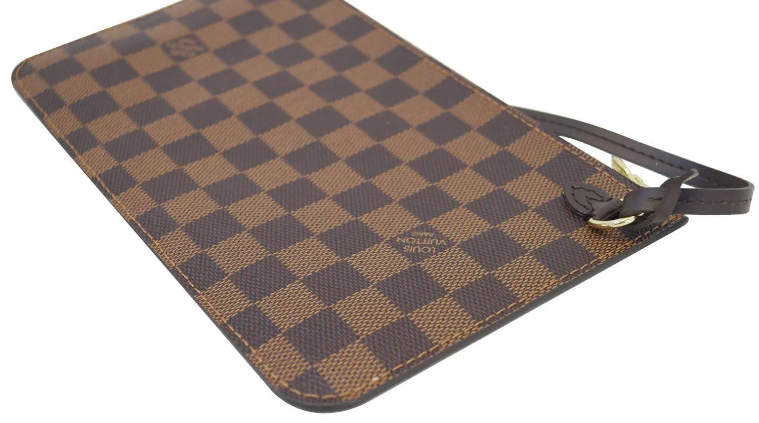 LOUIS VUITTON Damier Ebene Wristlet Pouch Clutch