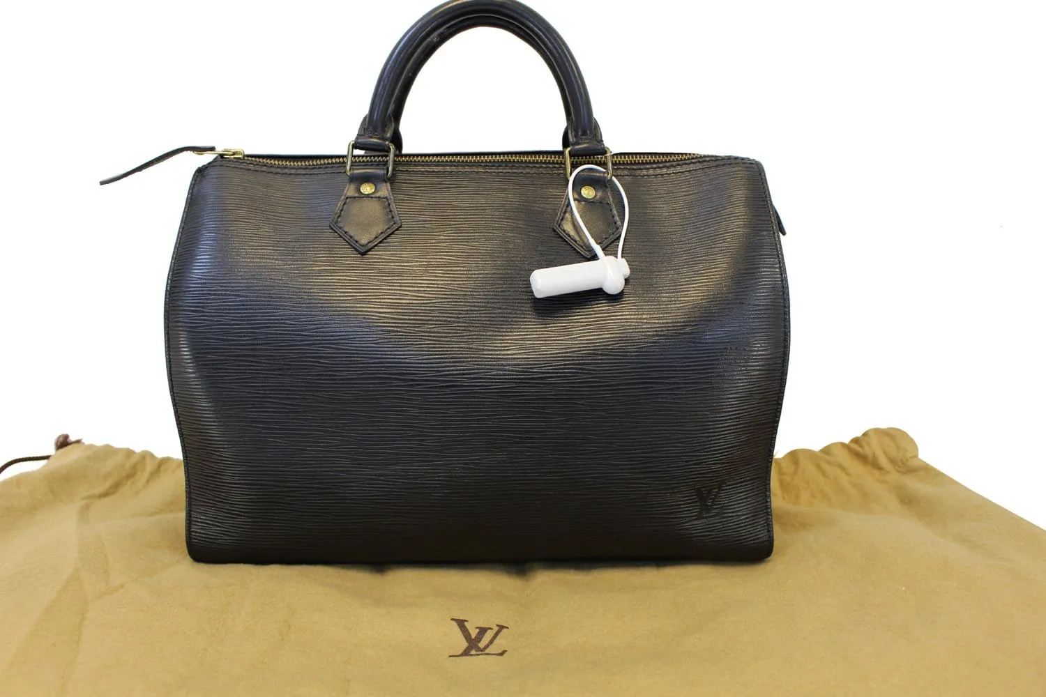 LOUIS VUITTON Epi Leather Black Speedy 30 Satchel Bag