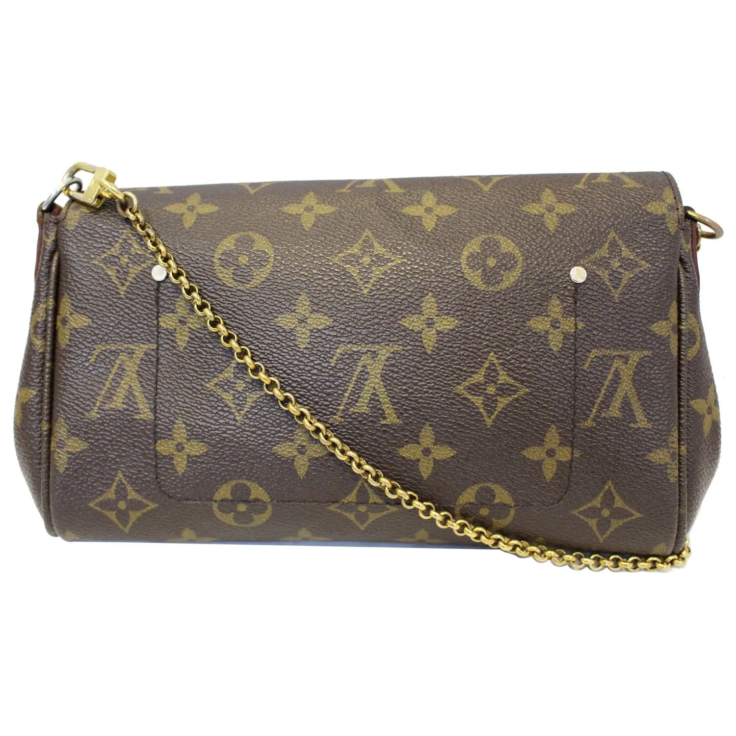 LOUIS VUITTON Favorite PM Monogram Canvas Crossbody Bag Brown