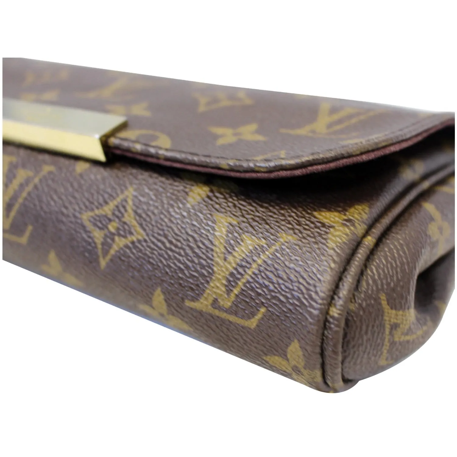 LOUIS VUITTON Favorite PM Monogram Canvas Crossbody Bag Brown