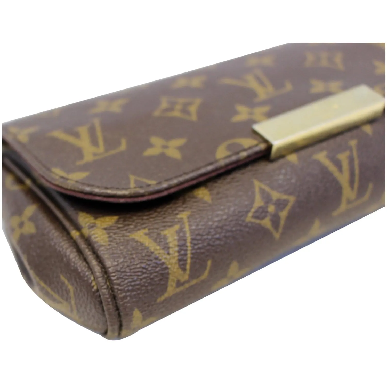 LOUIS VUITTON Favorite PM Monogram Canvas Crossbody Bag Brown