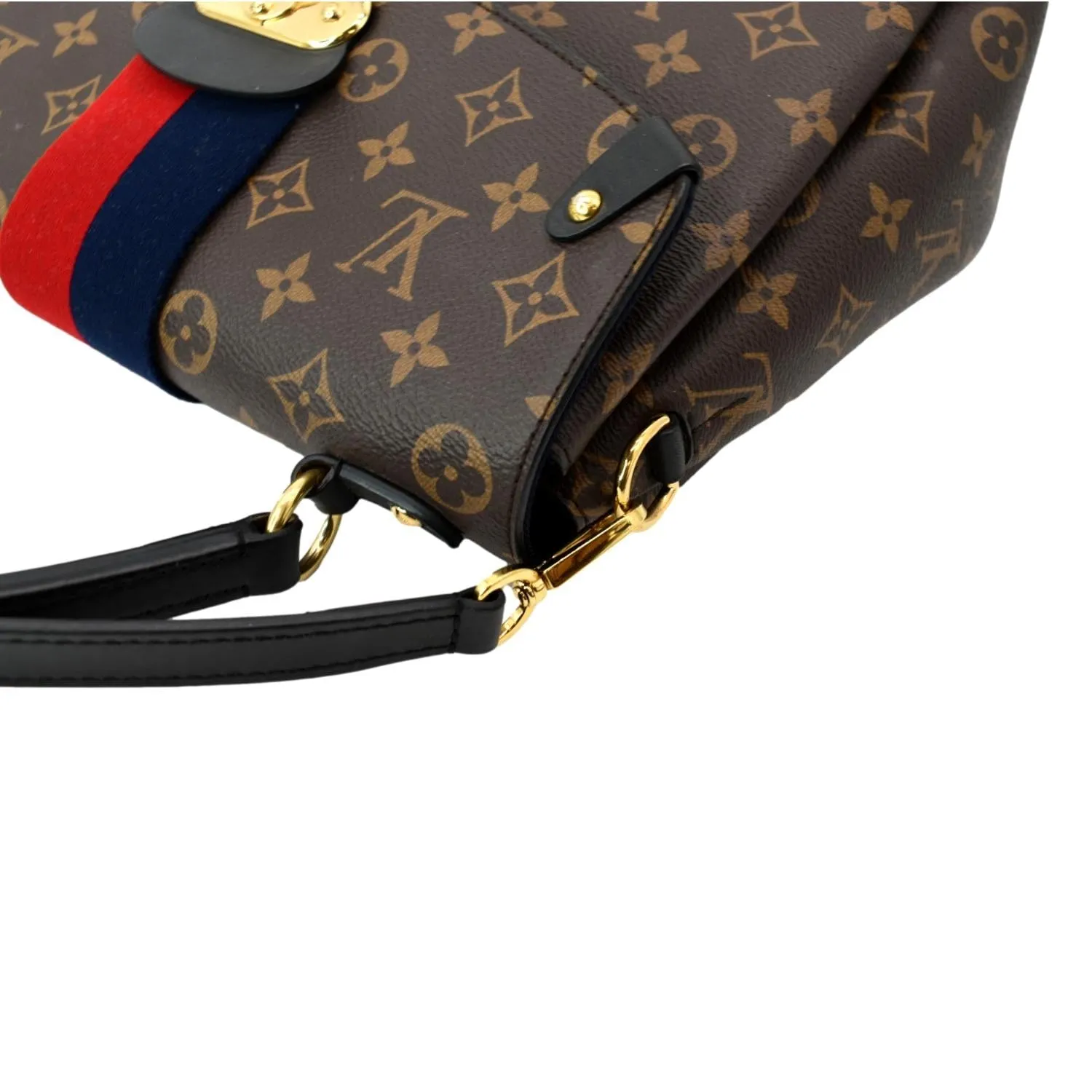 LOUIS VUITTON Georges MM Monogram Canvas Shoulder Bag Brown