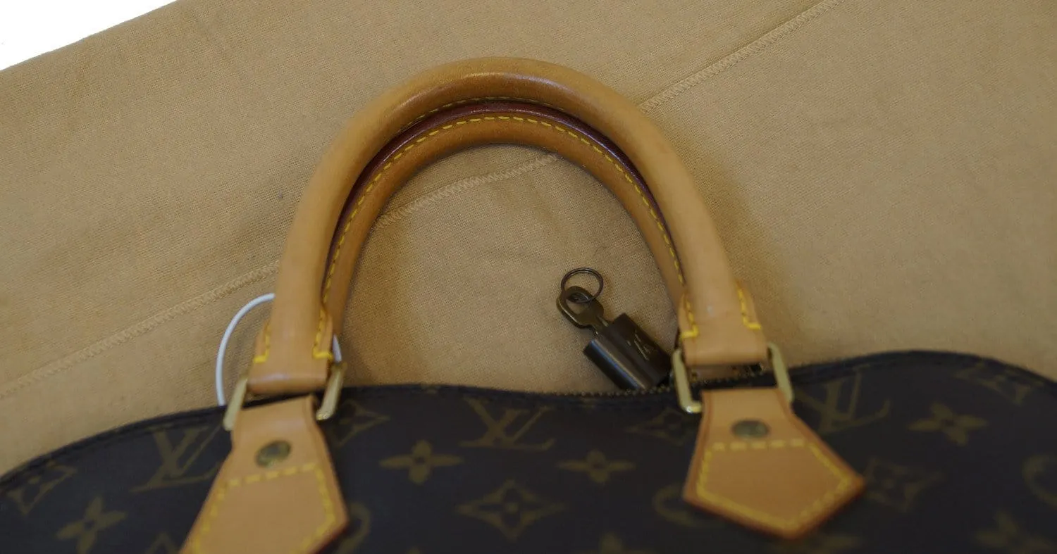 LOUIS VUITTON Monogram Canvas Alma Brown Satchel Handbag