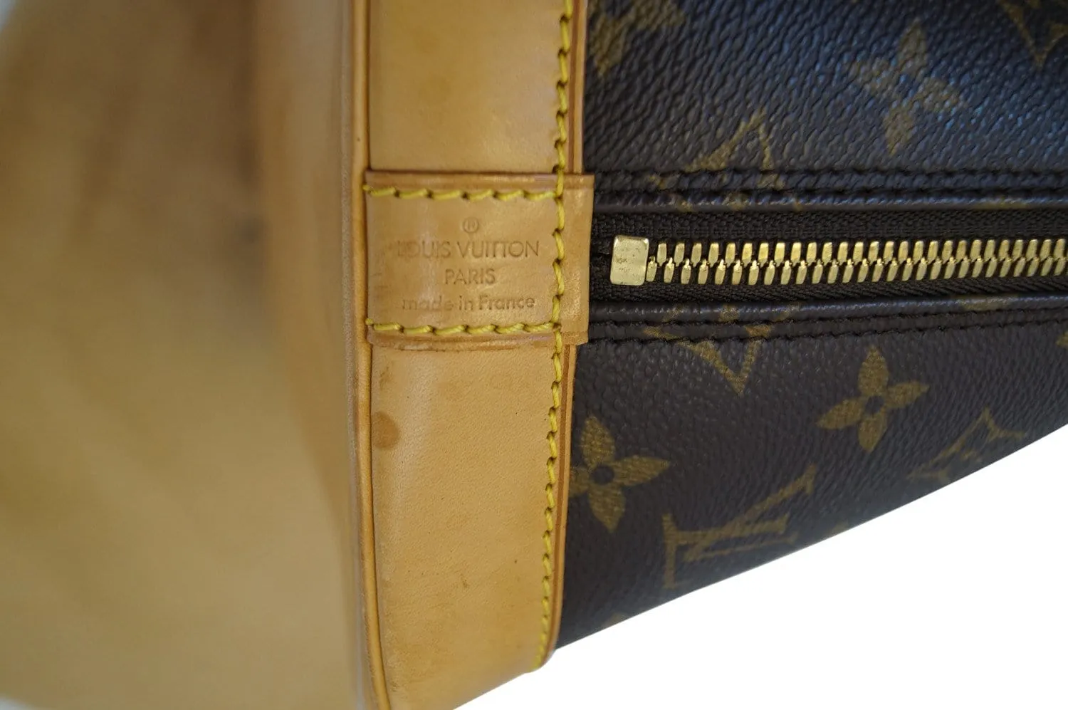 LOUIS VUITTON Monogram Canvas Alma Brown Satchel Handbag