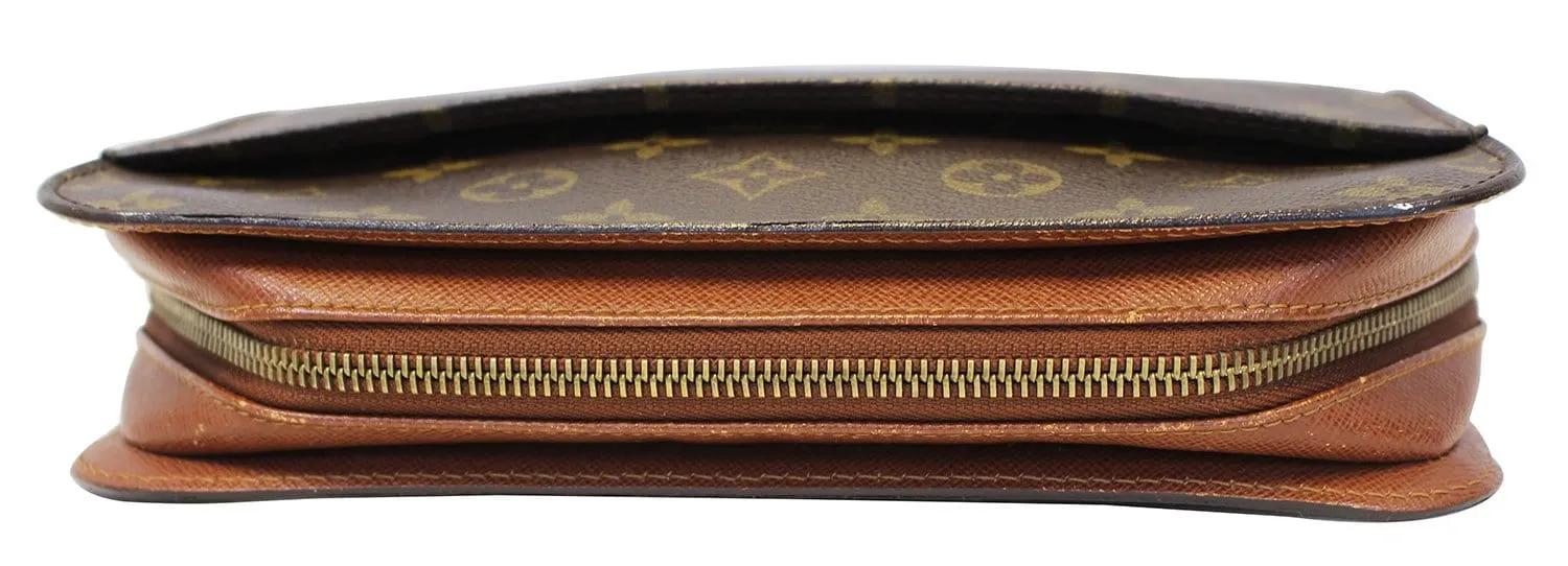 LOUIS VUITTON Monogram Canvas Orsay Brown Clutch