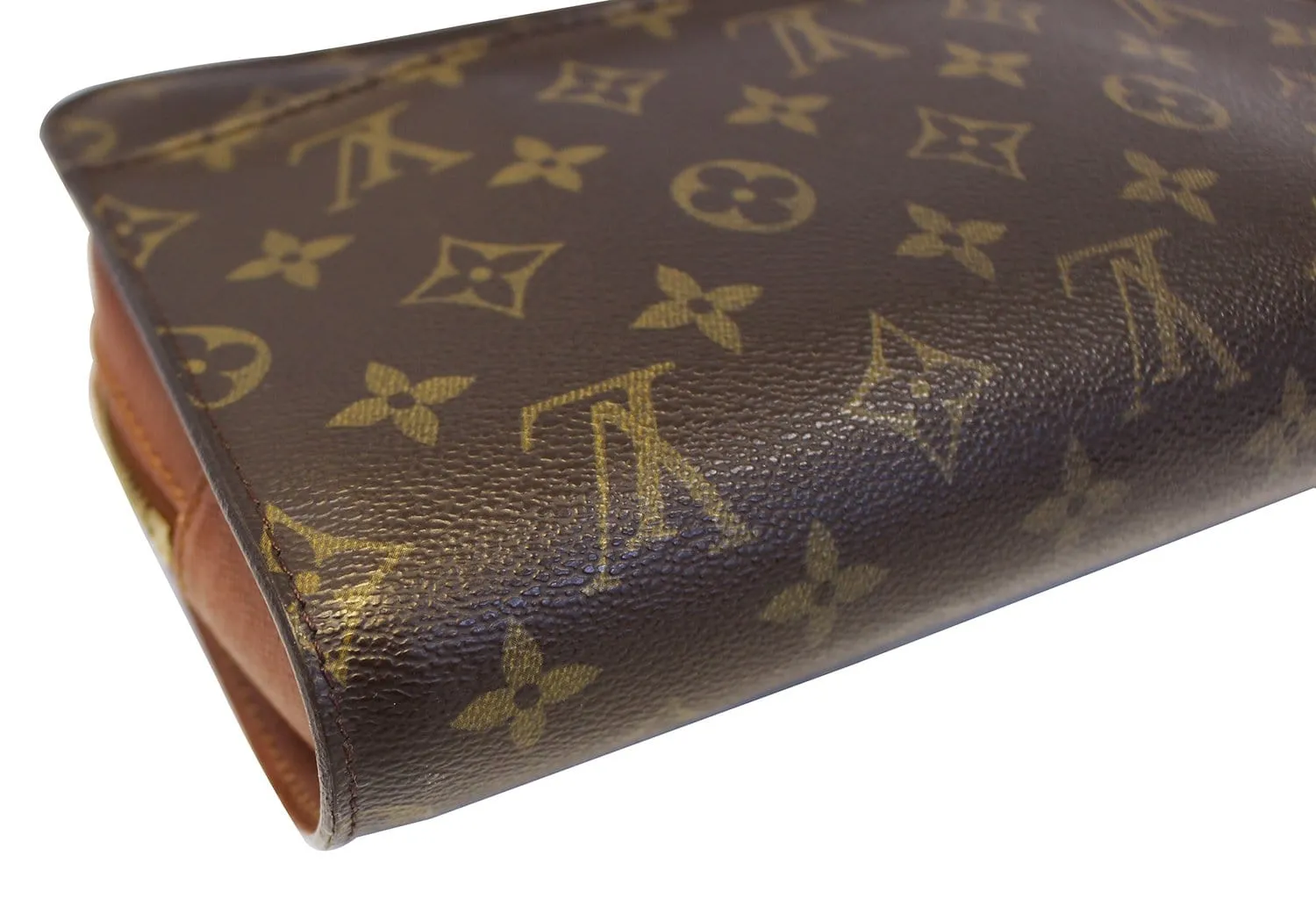 LOUIS VUITTON Monogram Canvas Orsay Brown Clutch