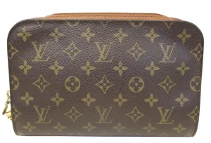 LOUIS VUITTON Monogram Canvas Orsay Brown Clutch