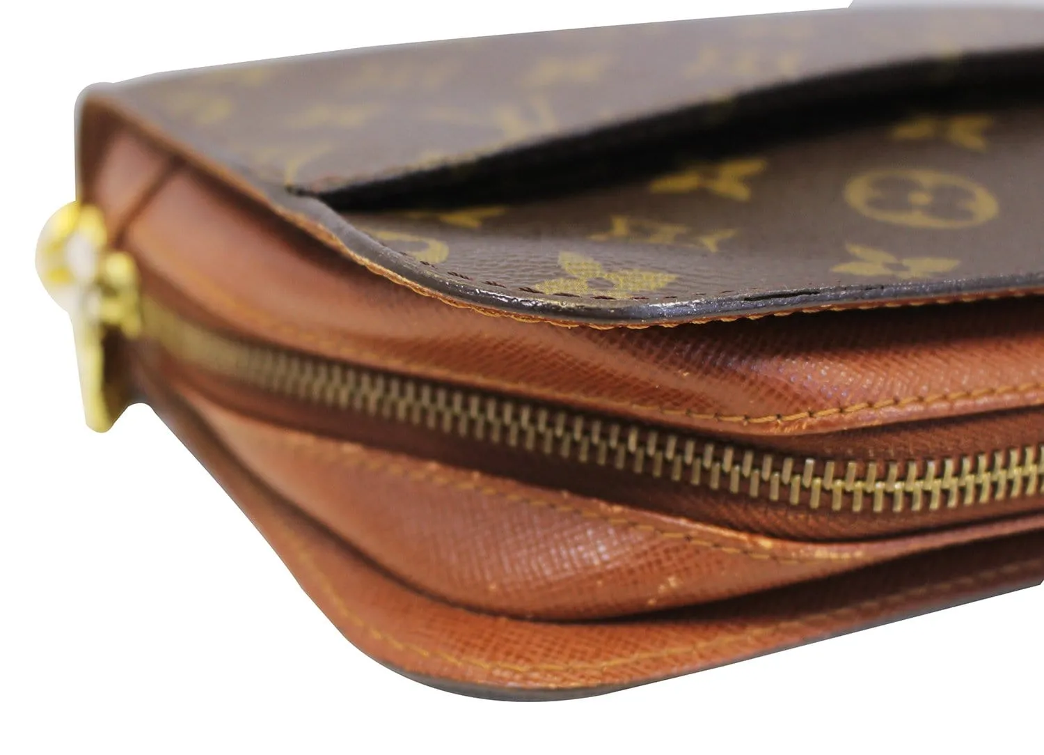 LOUIS VUITTON Monogram Canvas Orsay Brown Clutch