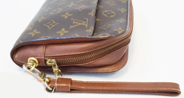 LOUIS VUITTON Monogram Canvas Orsay Brown Clutch