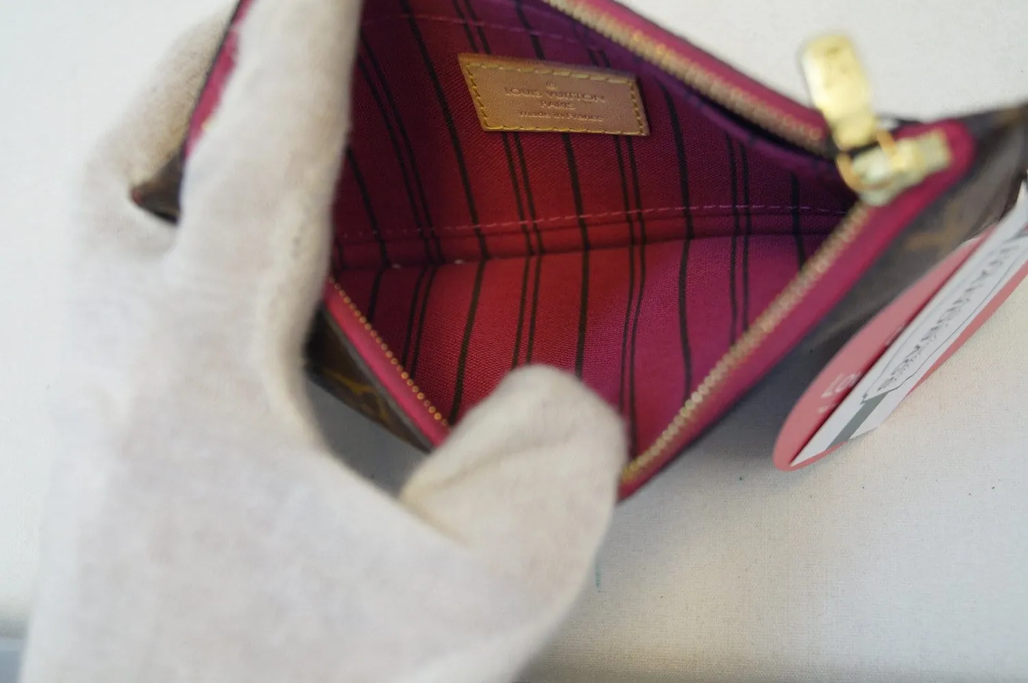 LOUIS VUITTON Monogram Neverfull PM Pochette Wristlet Clutch