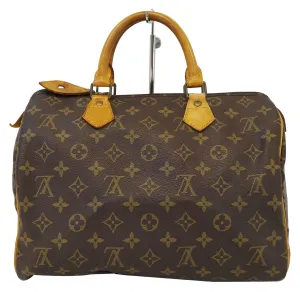 LOUIS VUITTON Monogram Speedy 30 Satchel Bag