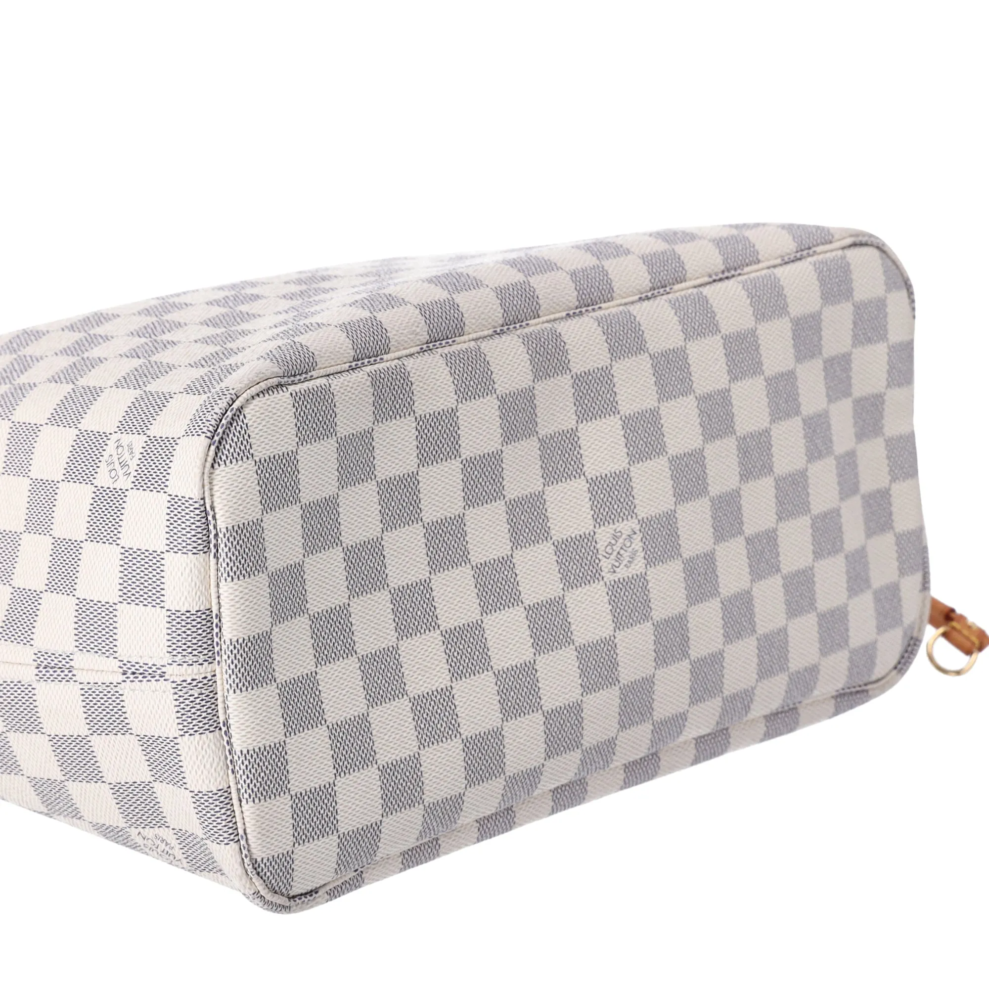 Louis Vuitton Neverfull MM Tote Bag N51107 Damier Azur Beige Multi