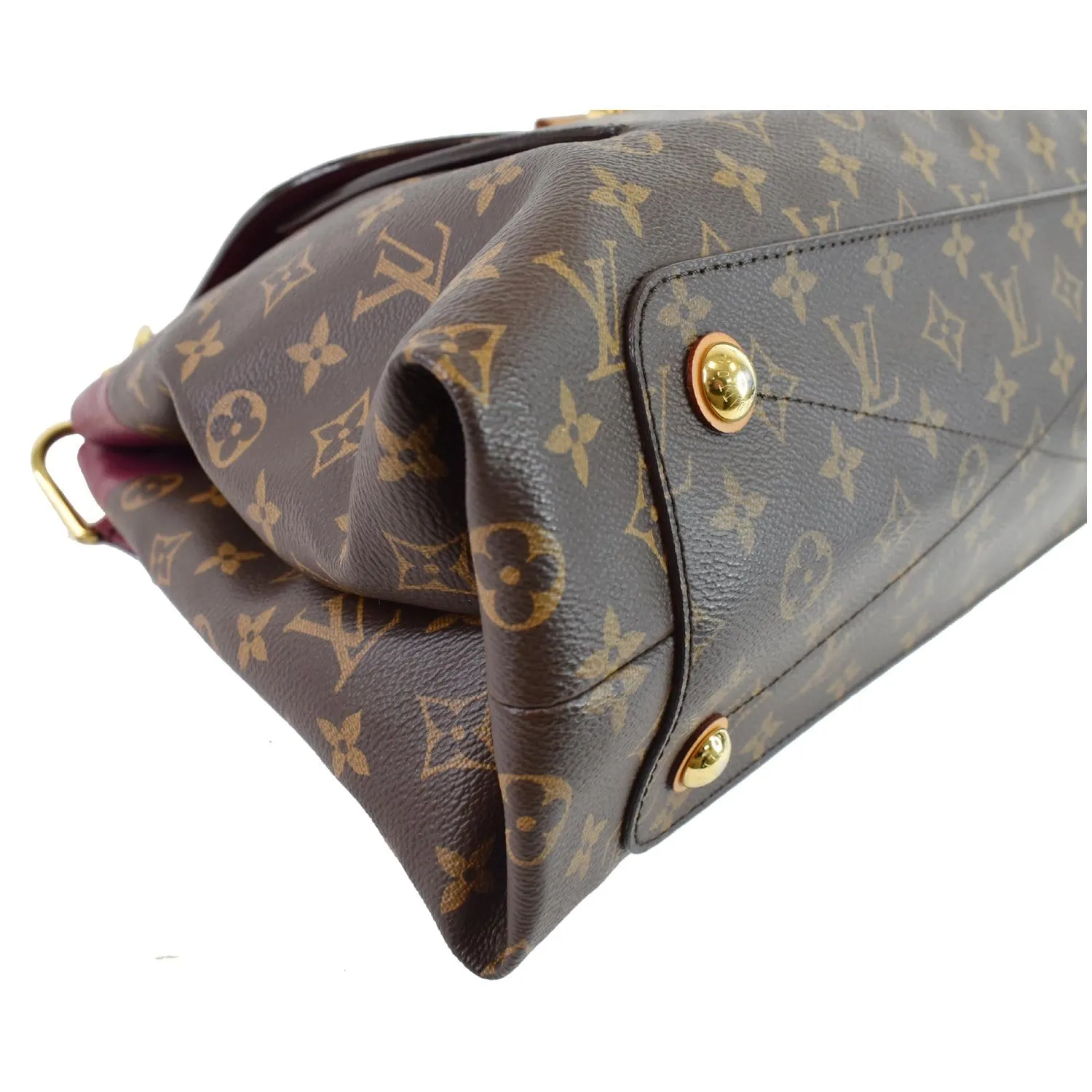 LOUIS VUITTON Olympe Monogram Canvas Satchel Shoulder Bag Aurore