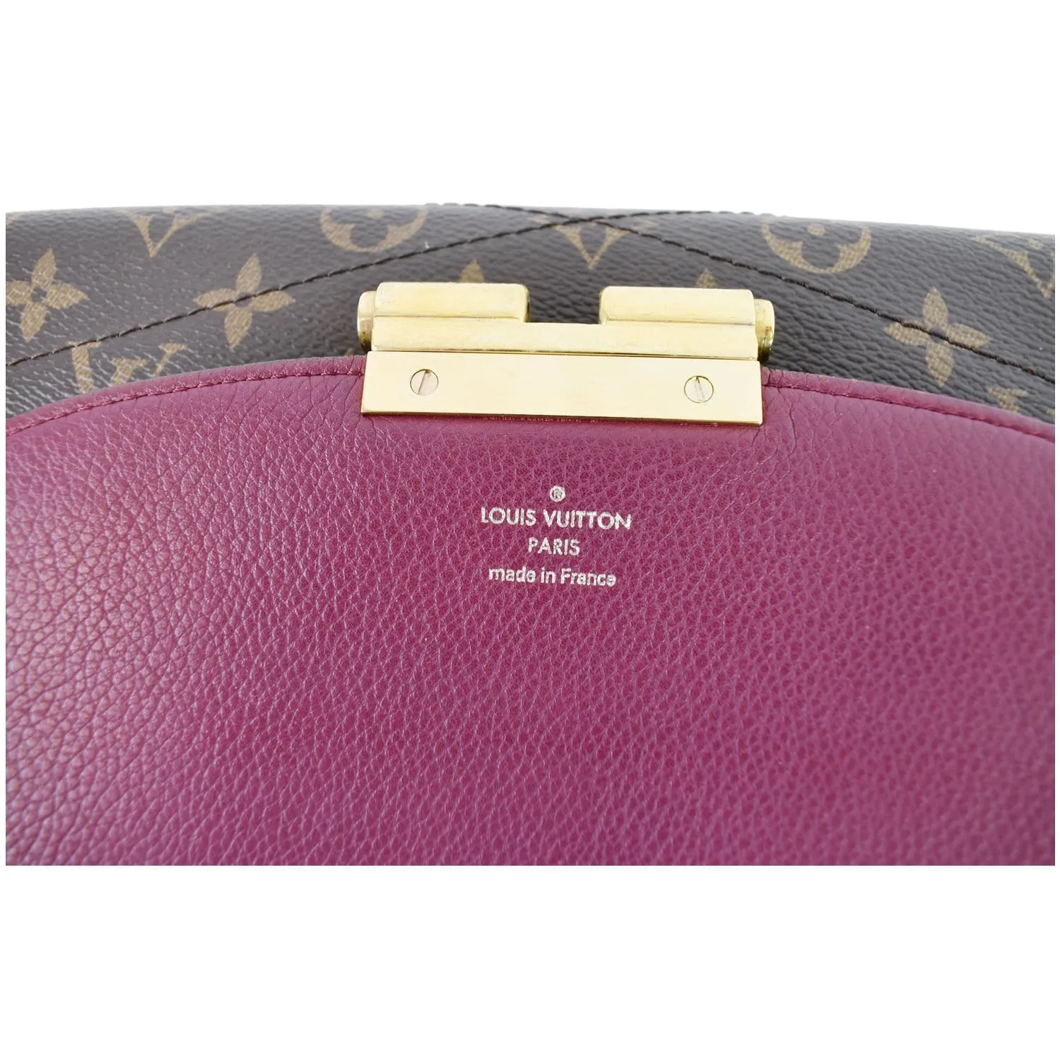 LOUIS VUITTON Olympe Monogram Canvas Satchel Shoulder Bag Aurore