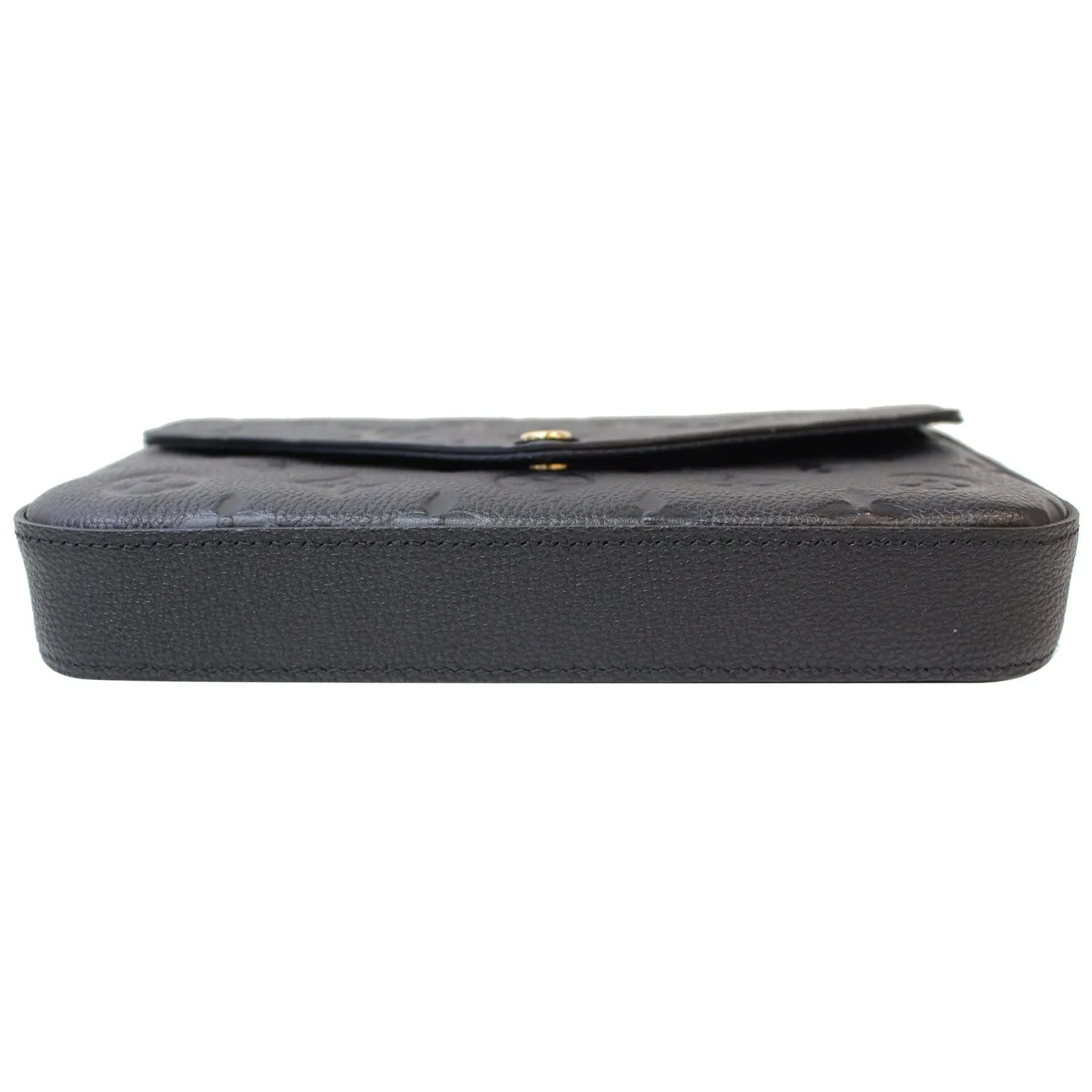 LOUIS VUITTON Pochette Felicie Empreinte Leather Crossbody Bag Black