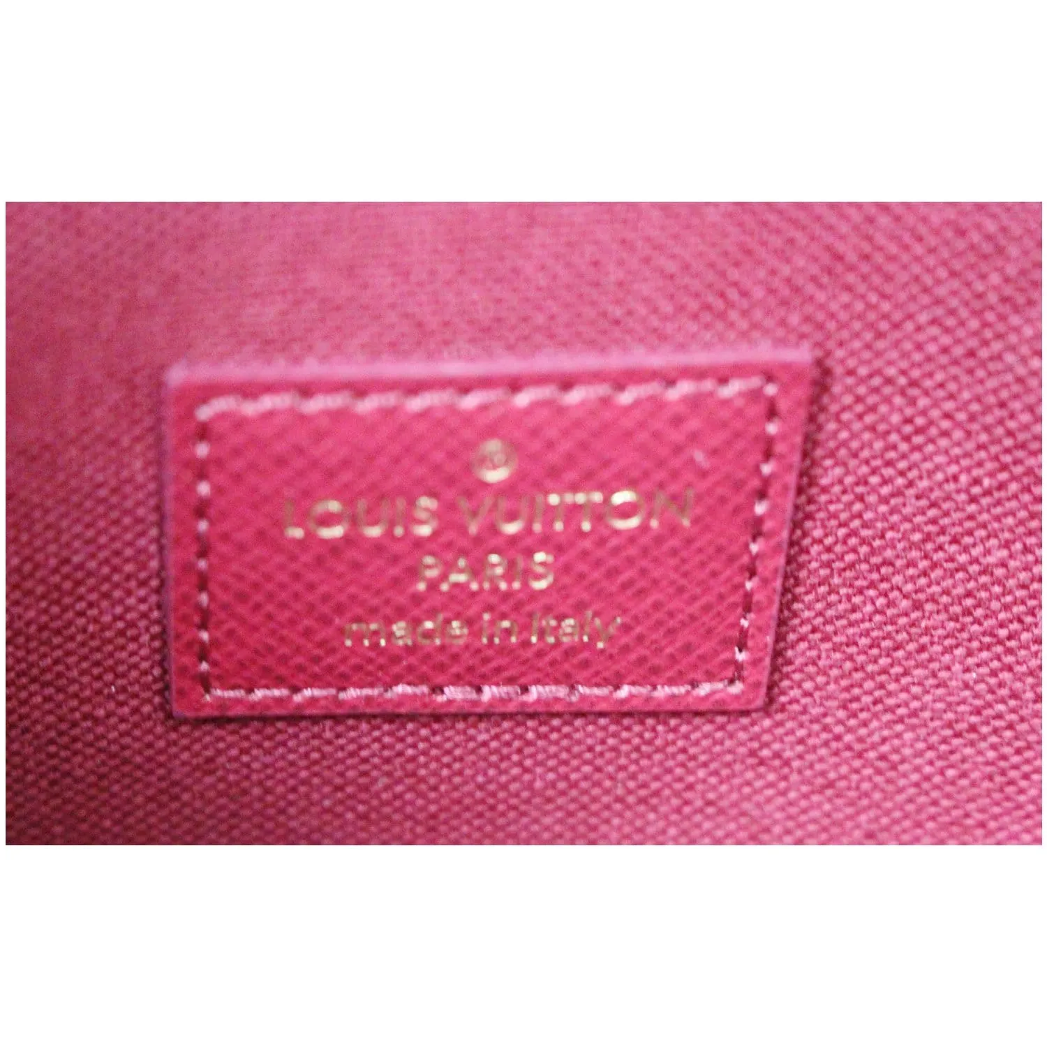 LOUIS VUITTON Pochette Felicie Monogram Canvas Crossbody Bag Brown