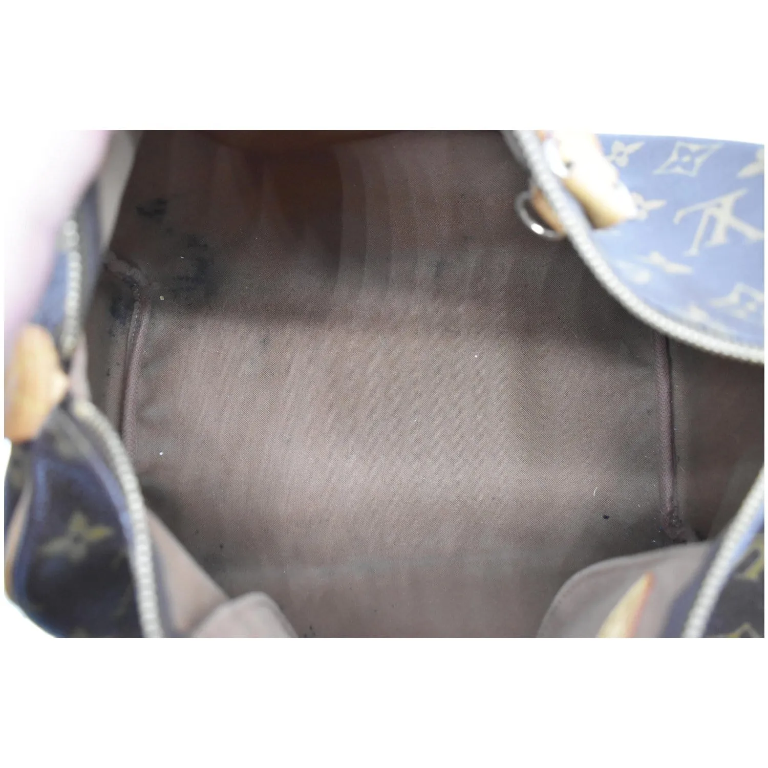 LOUIS VUITTON Speedy 30 Monogram Canvas Satchel Bag Brown