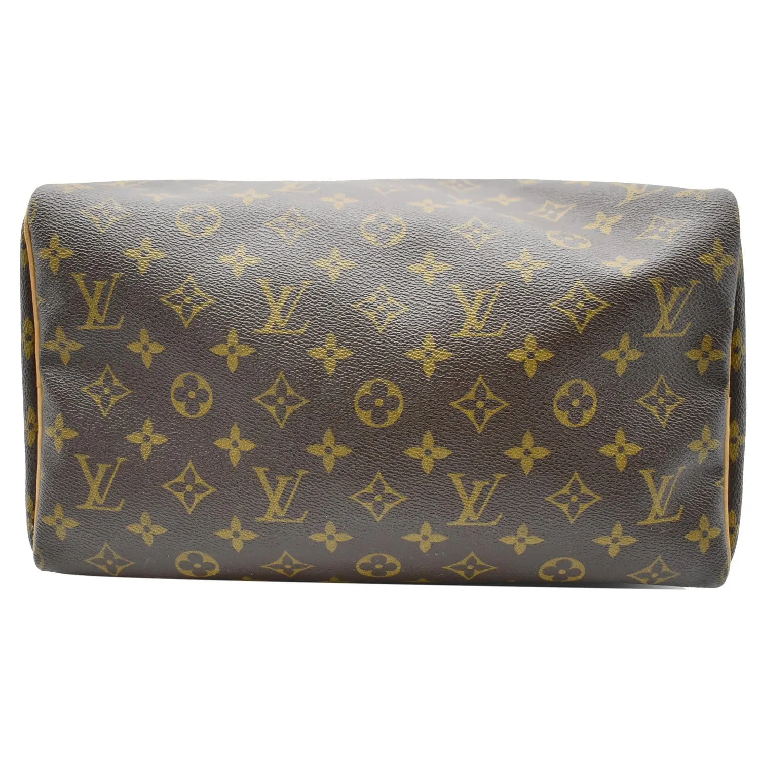 LOUIS VUITTON Speedy 30 Monogram Canvas Satchel Bag Brown
