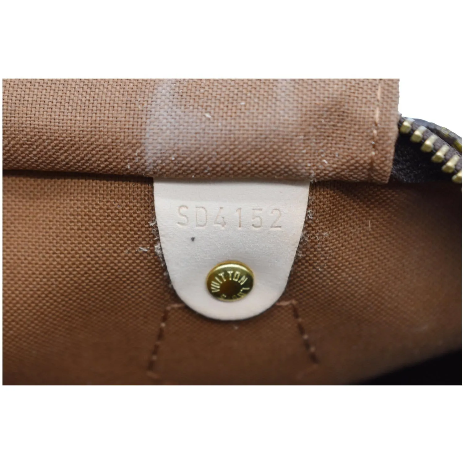 LOUIS VUITTON Speedy 30 Monogram Canvas Satchel Bag Brown